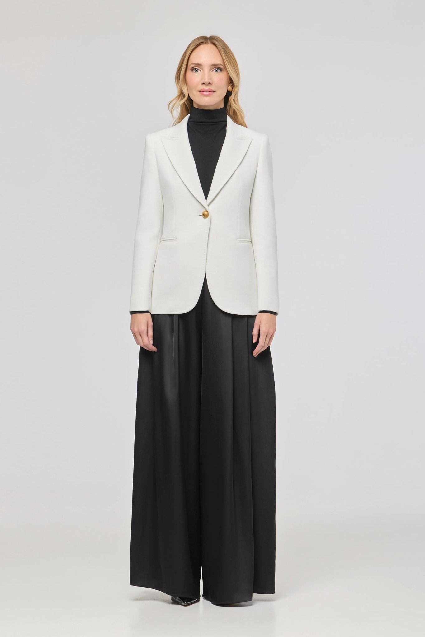 Garcia Vintage 01 White Blazer with Pick Stitch Lapel - Limited Edition - THE EXTREME COLLECTION