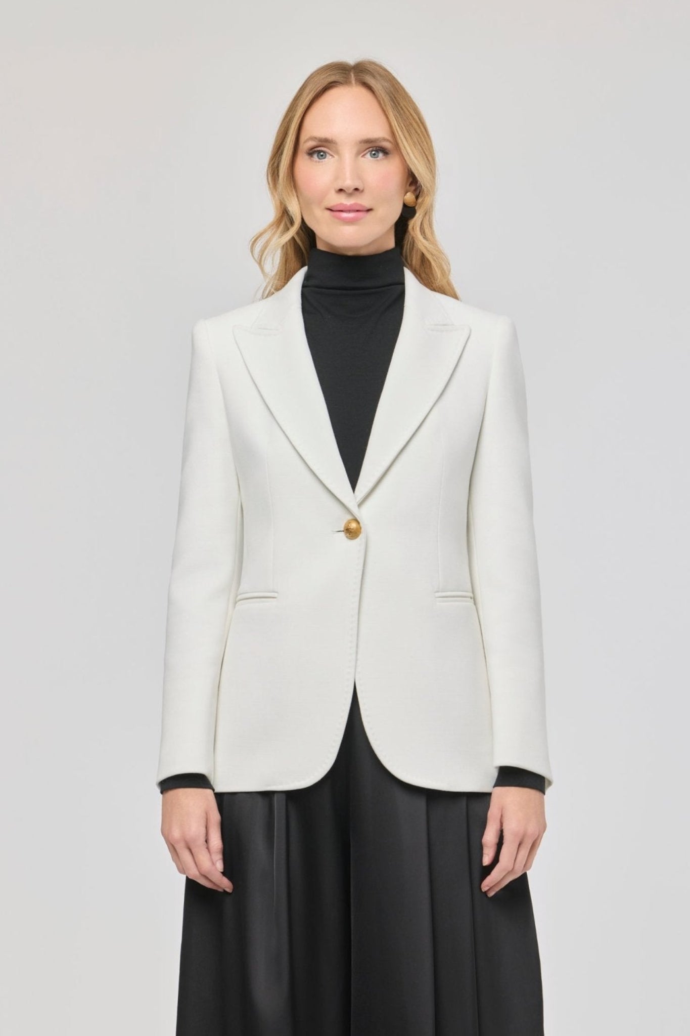Garcia Vintage 01 White Blazer with Pick Stitch Lapel - Limited Edition - THE EXTREME COLLECTION