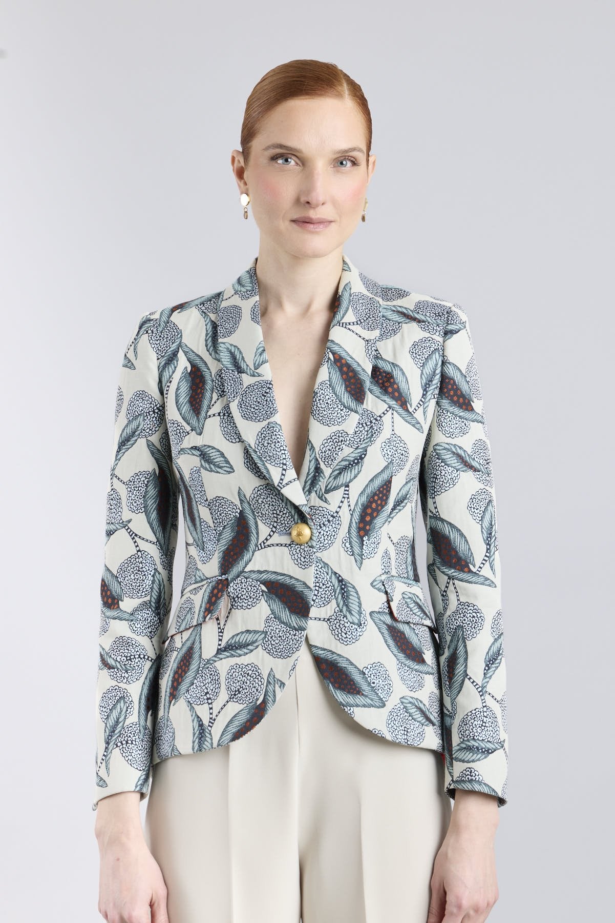 Gilberta Blue Floral Tailored Blazer - Limited Edition - THE EXTREME COLLECTION