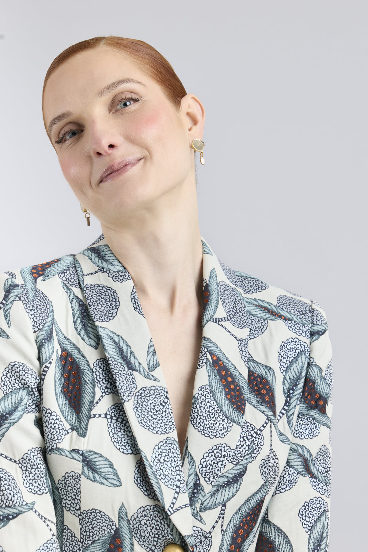 Gilberta Blue Floral Tailored Blazer - Limited Edition - THE EXTREME COLLECTION