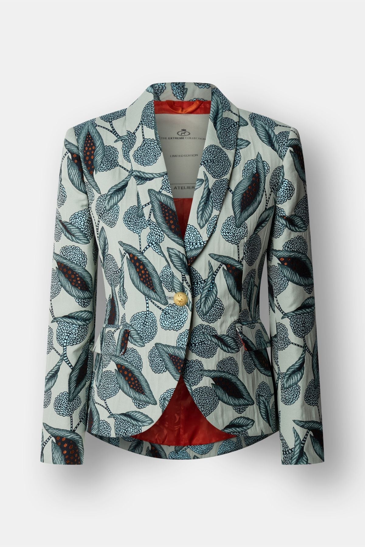 Gilberta Blue Floral Tailored Blazer - Limited Edition - THE EXTREME COLLECTION