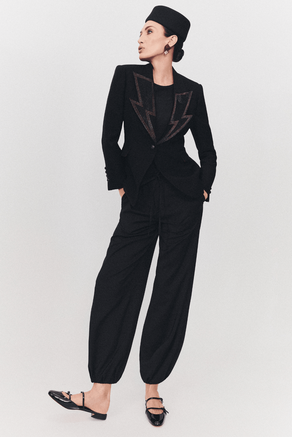 Hikaru Black Embellished Tailored Blazer - Limited Edition - THE EXTREME COLLECTION