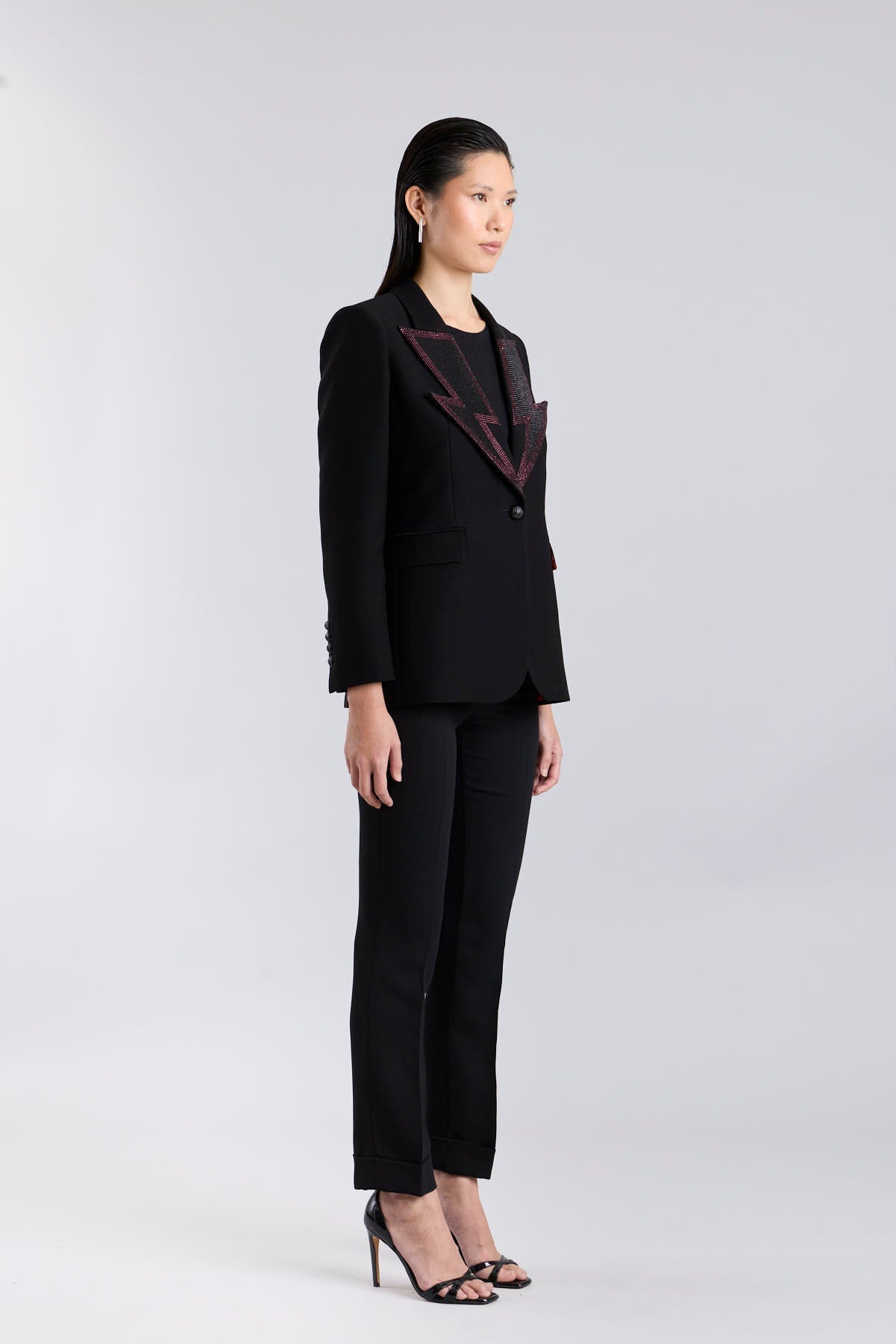 Hikaru Black Embellished Tailored Blazer - Limited Edition - THE EXTREME COLLECTION