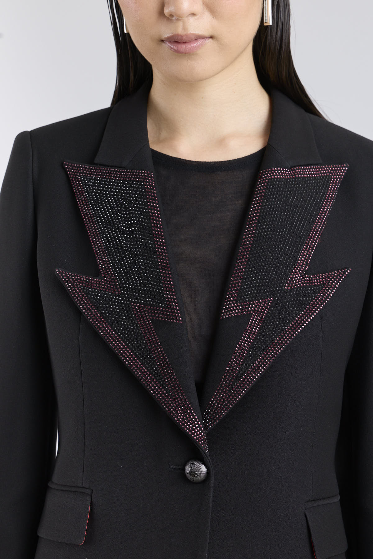 Hikaru Black Embellished Tailored Blazer - Limited Edition - THE EXTREME COLLECTION