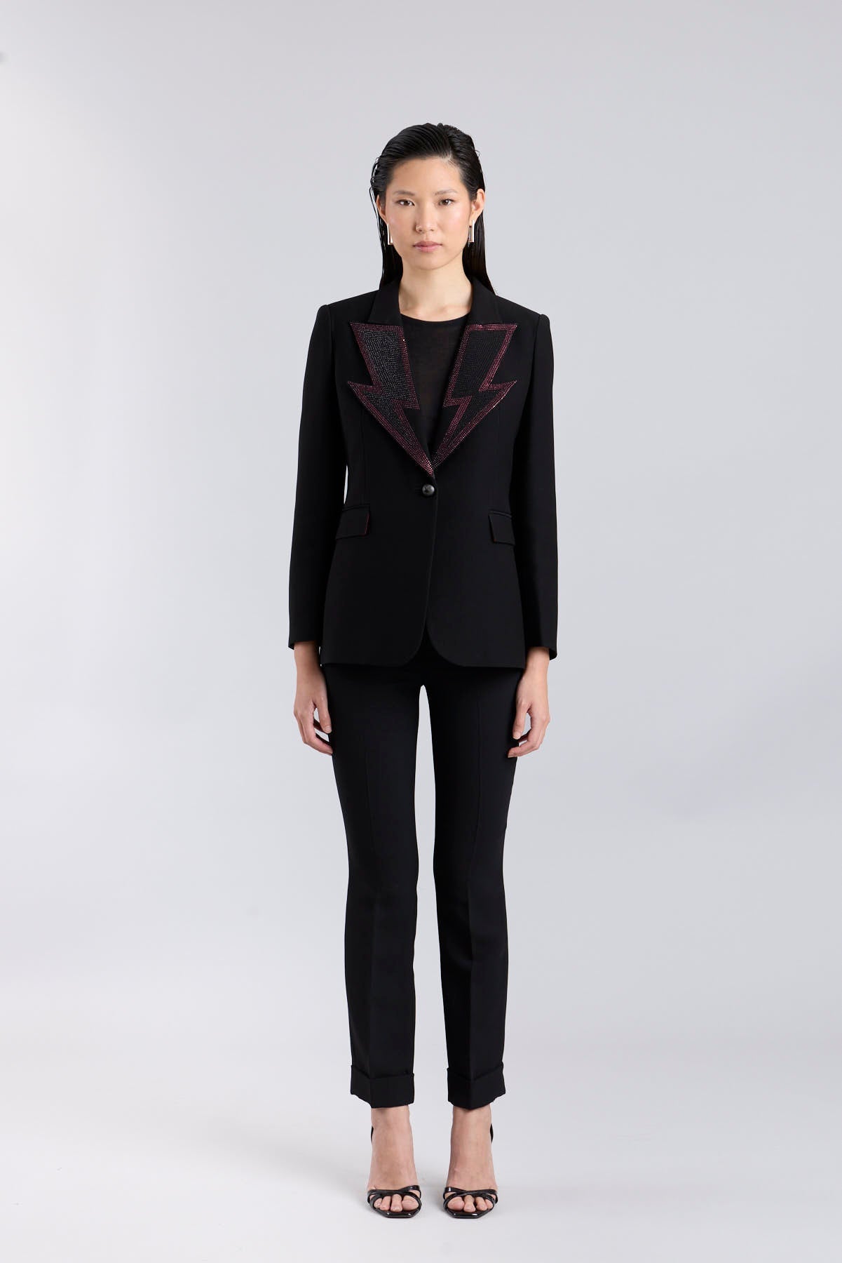 Hikaru Black Embellished Tailored Blazer - Limited Edition - THE EXTREME COLLECTION