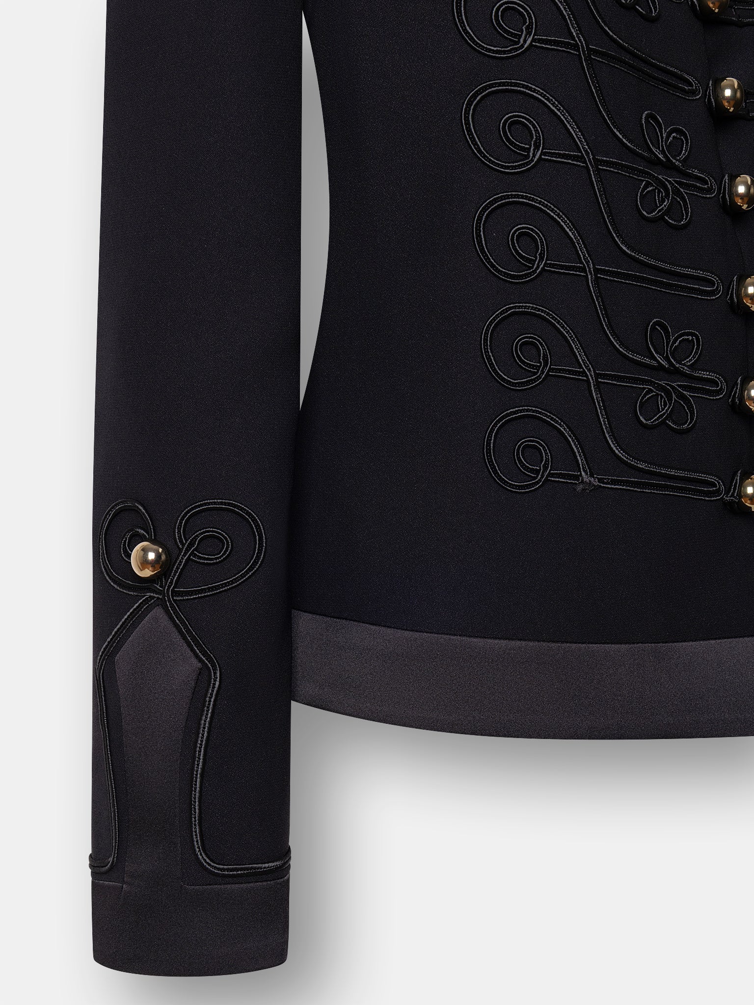 La Spezia Black Soutache Military Blazer - Limited Edition - THE EXTREME COLLECTION