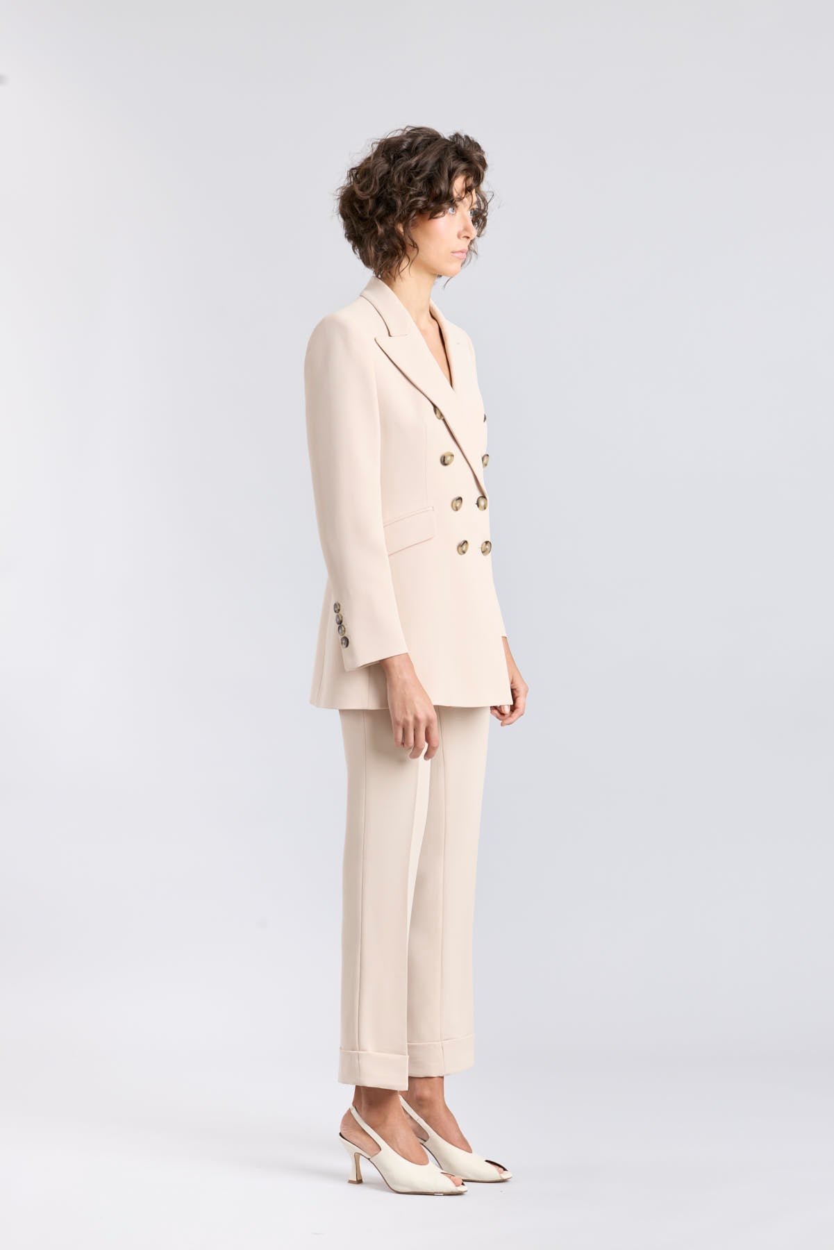 Lafayette Double - Breasted Cream Tailored Blazer - Limited Edition - THE EXTREME COLLECTION