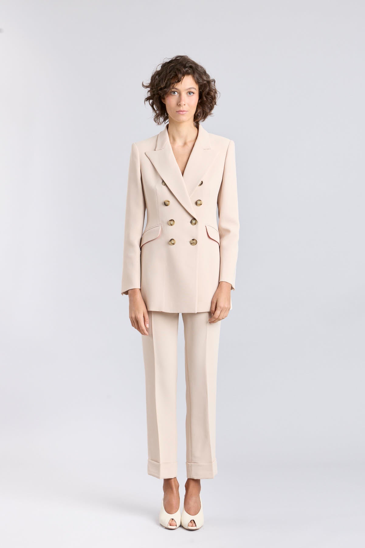 Lafayette Double - Breasted Cream Tailored Blazer - Limited Edition - THE EXTREME COLLECTION