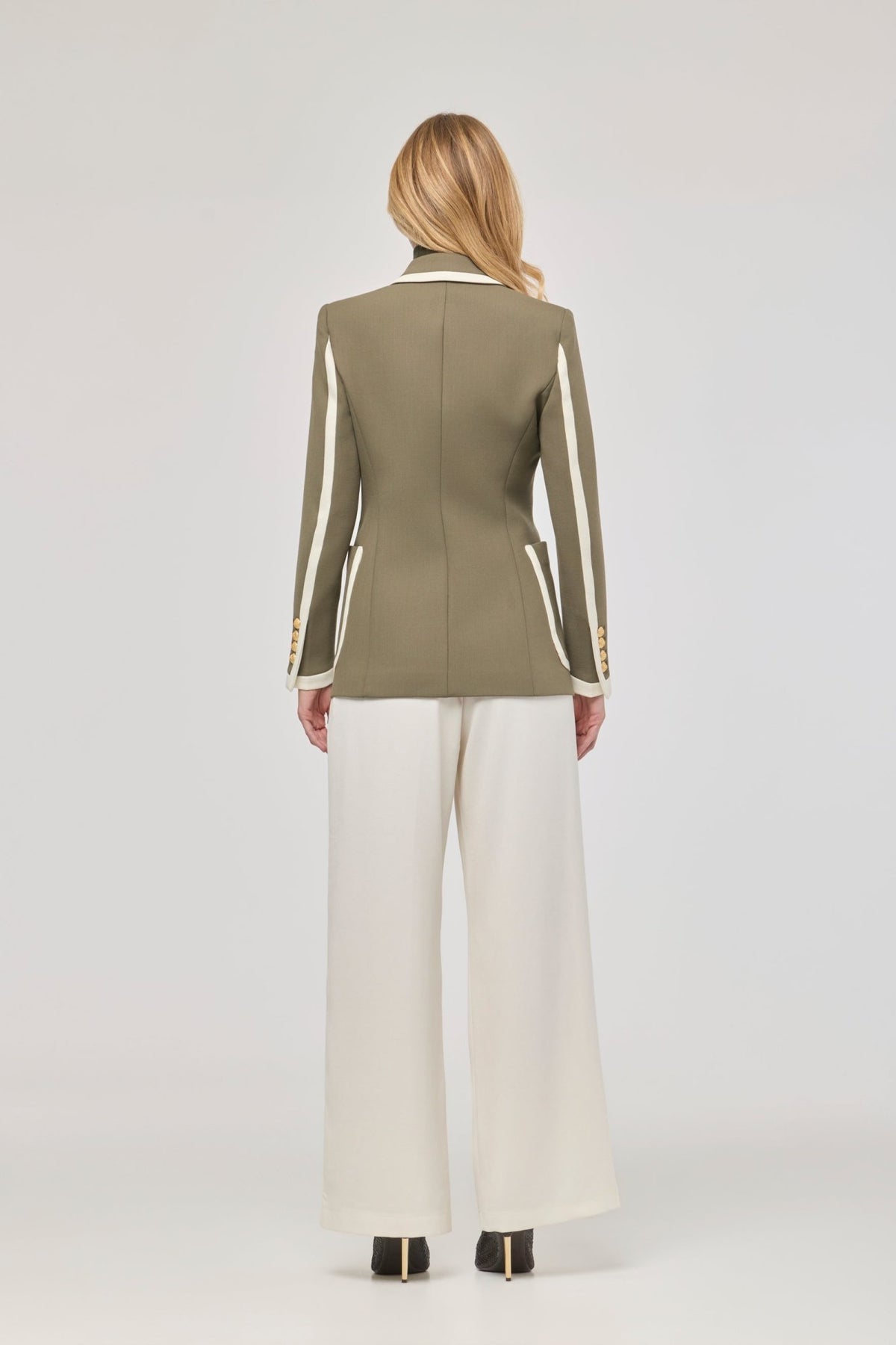 Laurent Green Blazer with Contrast Piping - Limited Edition - THE EXTREME COLLECTION
