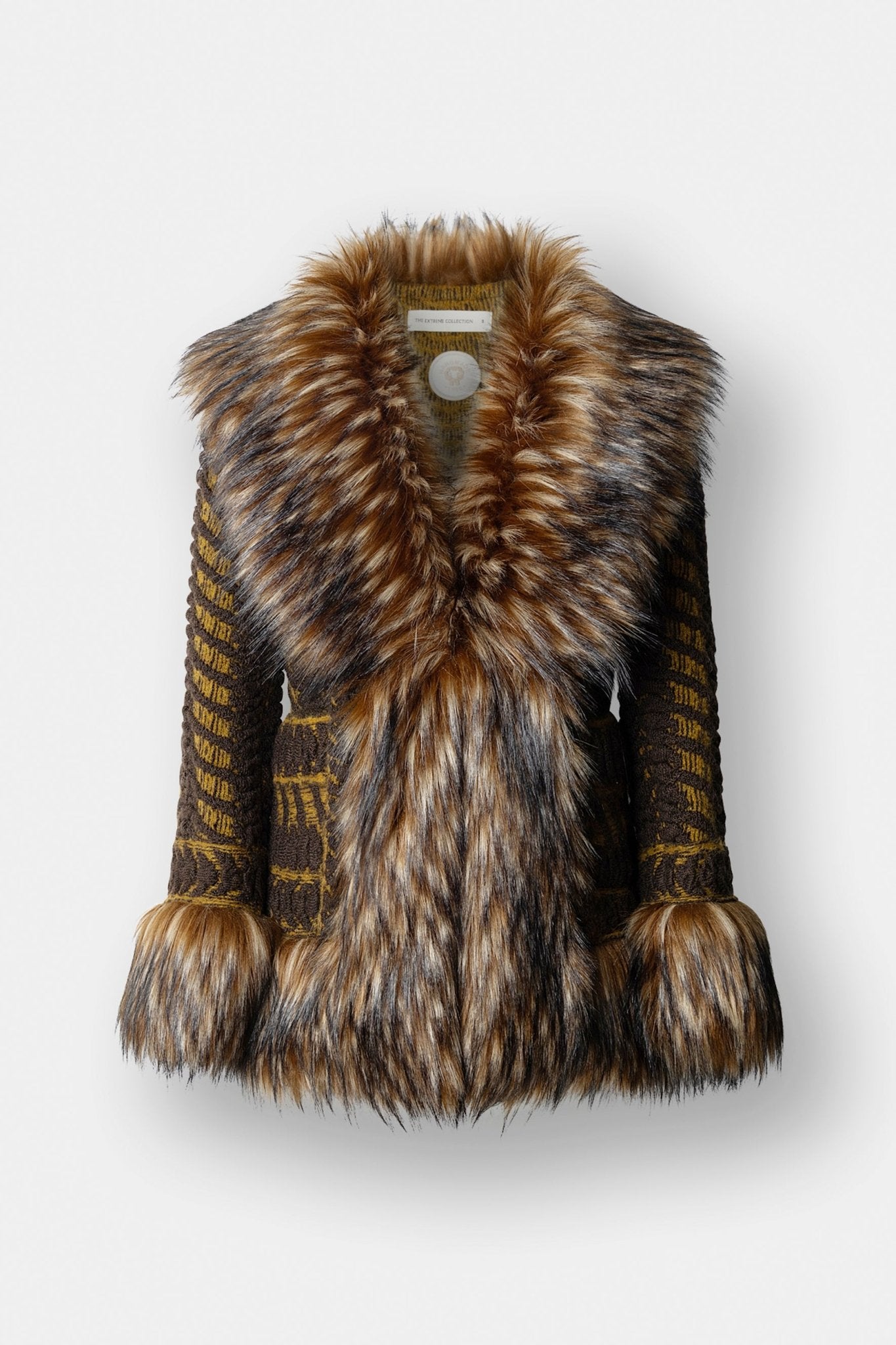 Leonore Short Knit Coat with Faux Fur - Limited Edition - THE EXTREME COLLECTION