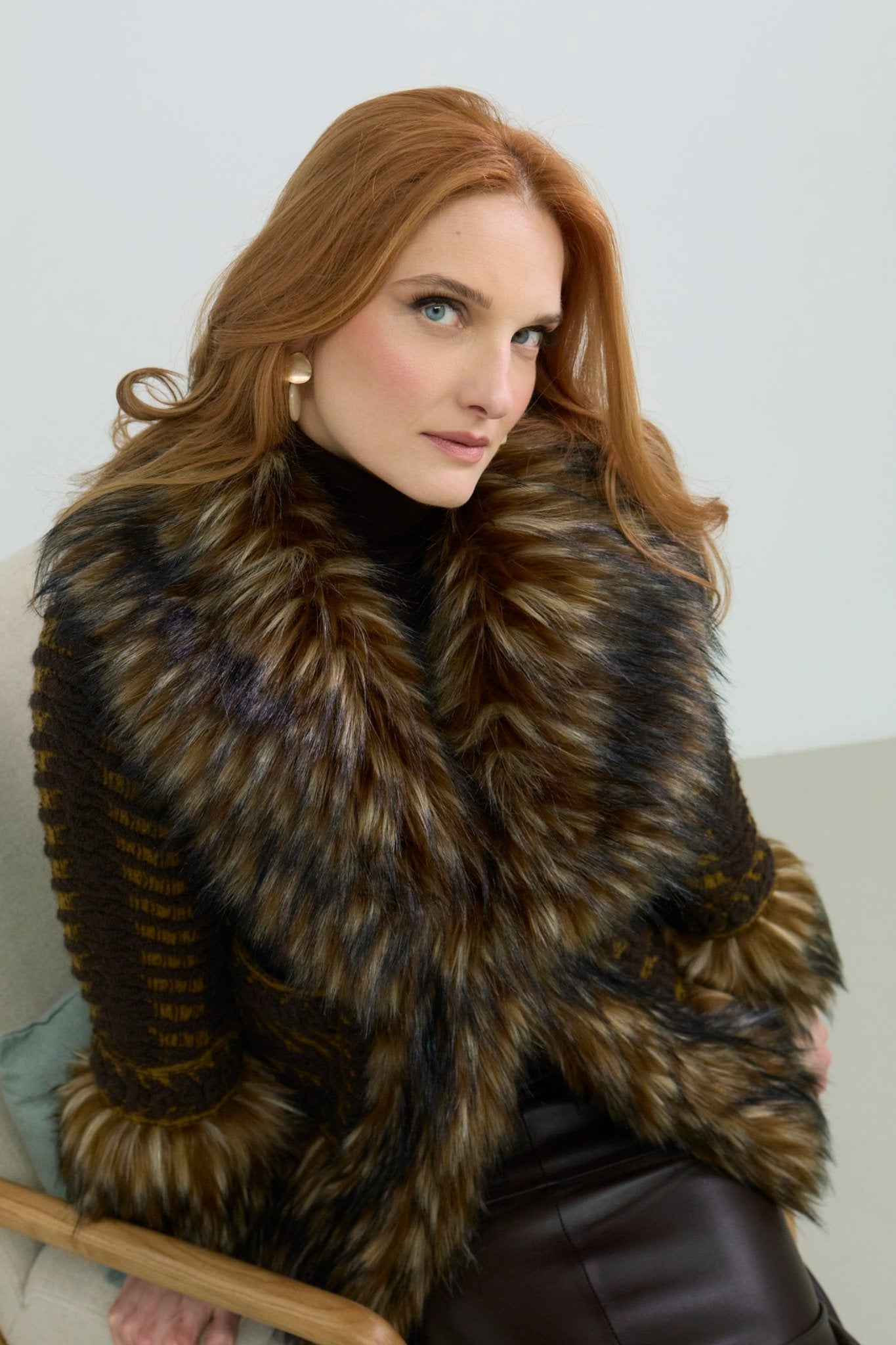 Leonore Short Knit Coat with Faux Fur - Limited Edition - THE EXTREME COLLECTION
