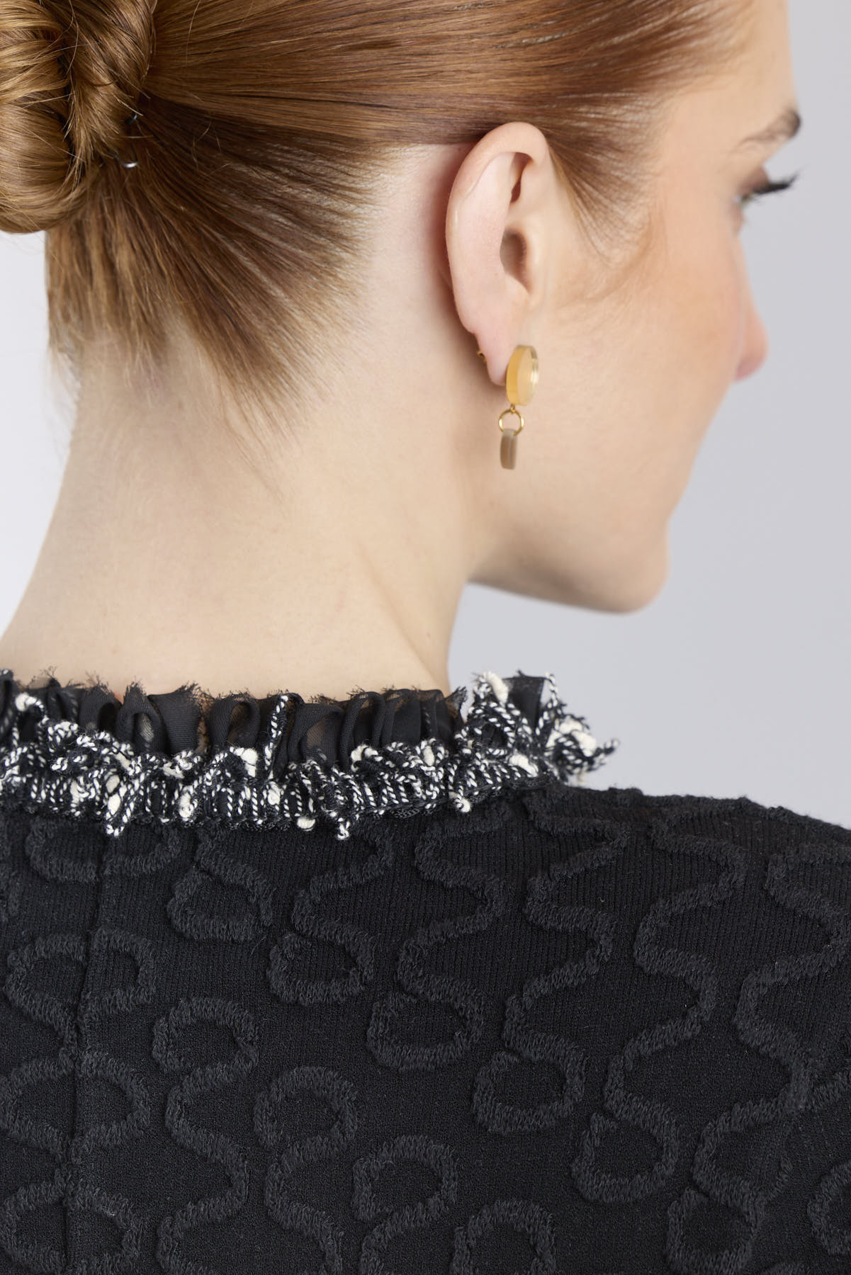 Ludovica Black Metallic Trim Structured Jacket - Limited Edition - THE EXTREME COLLECTION