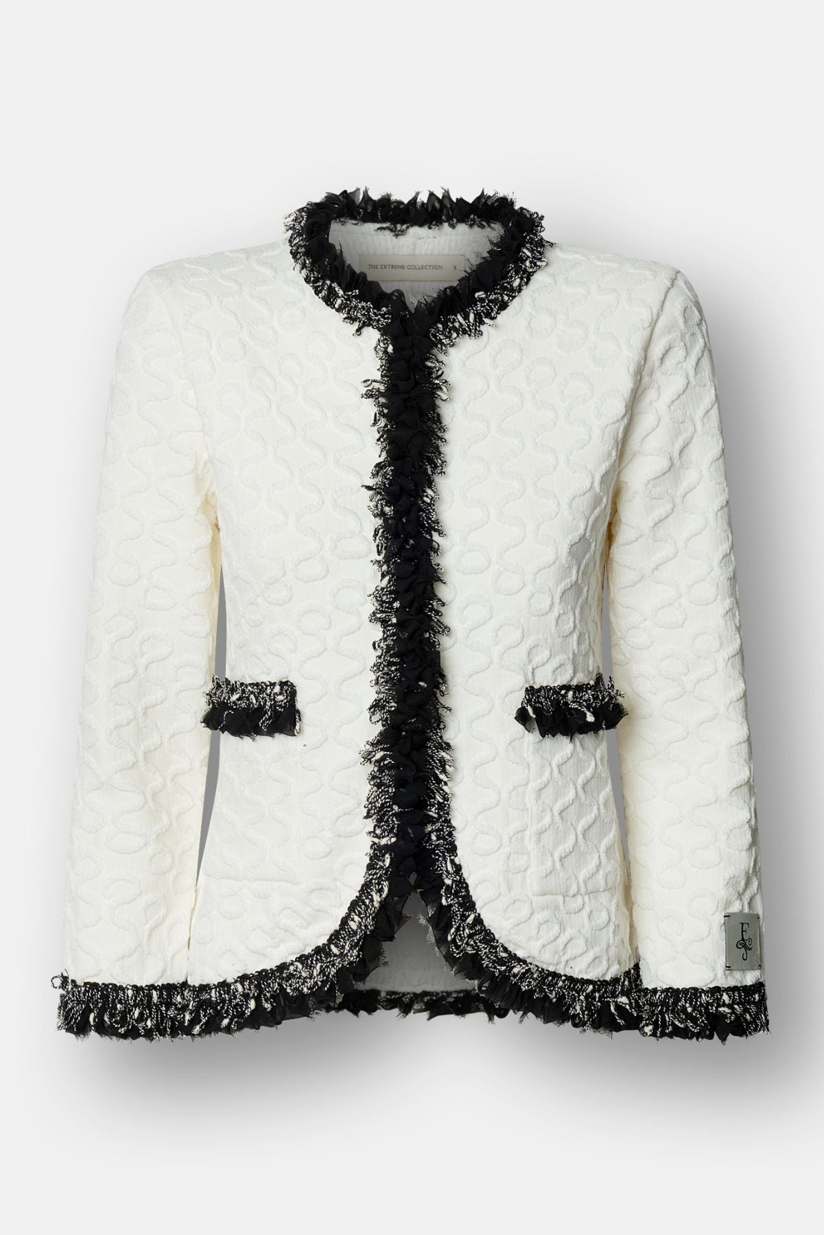 Ludovica White Jewel - Trim Structured Jacket - Limited Edition - THE EXTREME COLLECTION