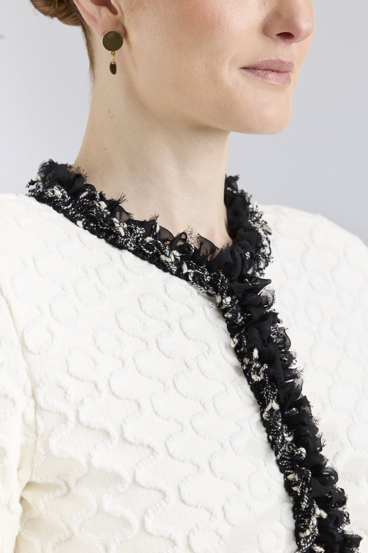 Ludovica White Jewel - Trim Structured Jacket - Limited Edition - THE EXTREME COLLECTION