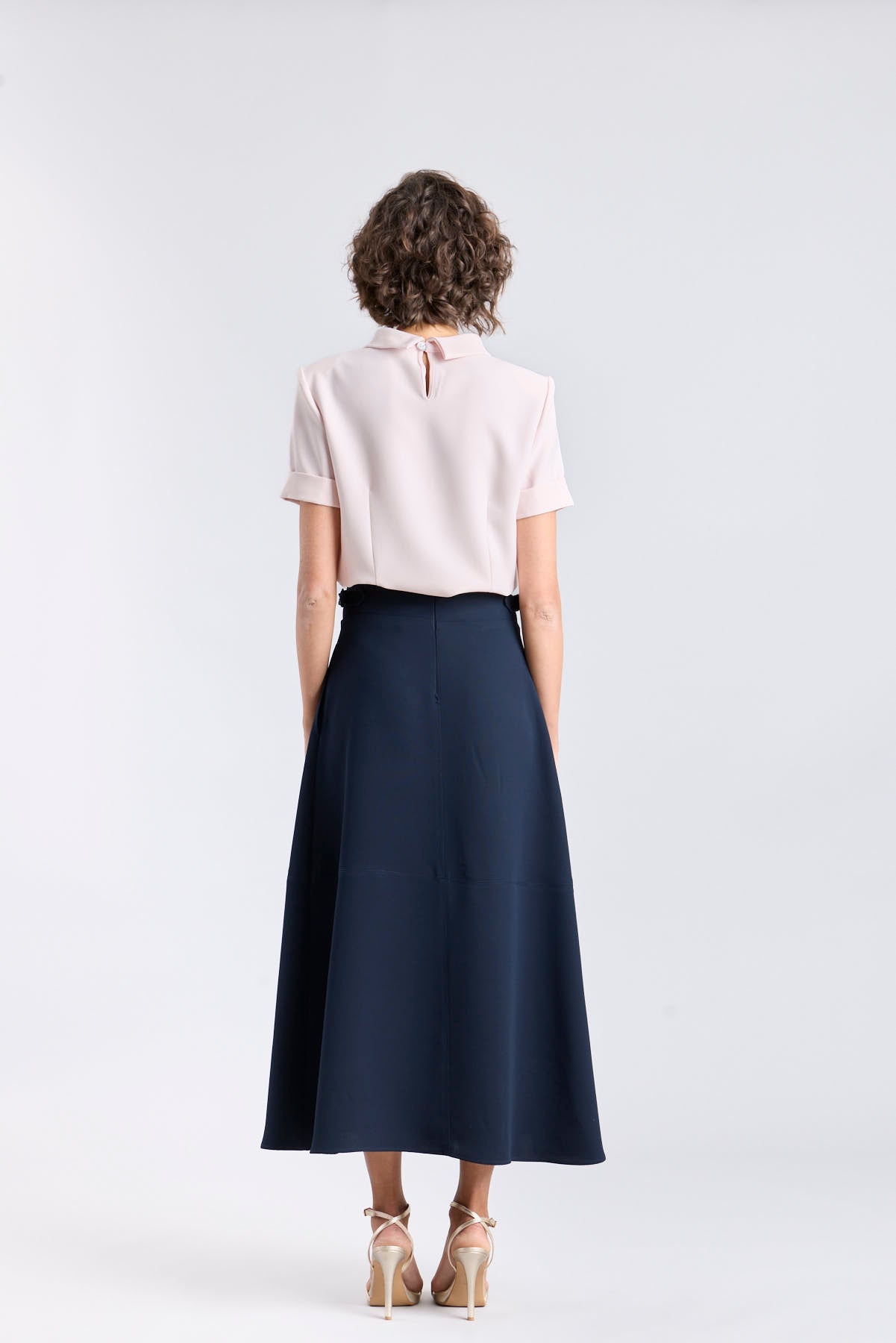 Navy A - line Midi Skirt - Limited Edition - THE EXTREME COLLECTION