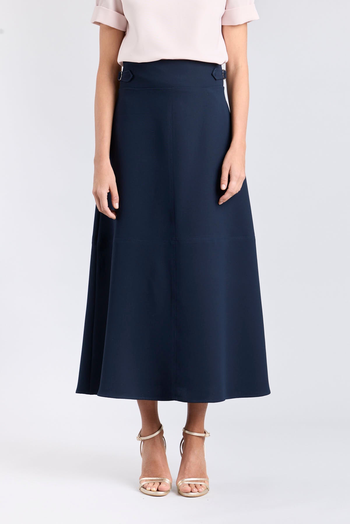 Navy A - line Midi Skirt - Limited Edition - THE EXTREME COLLECTION