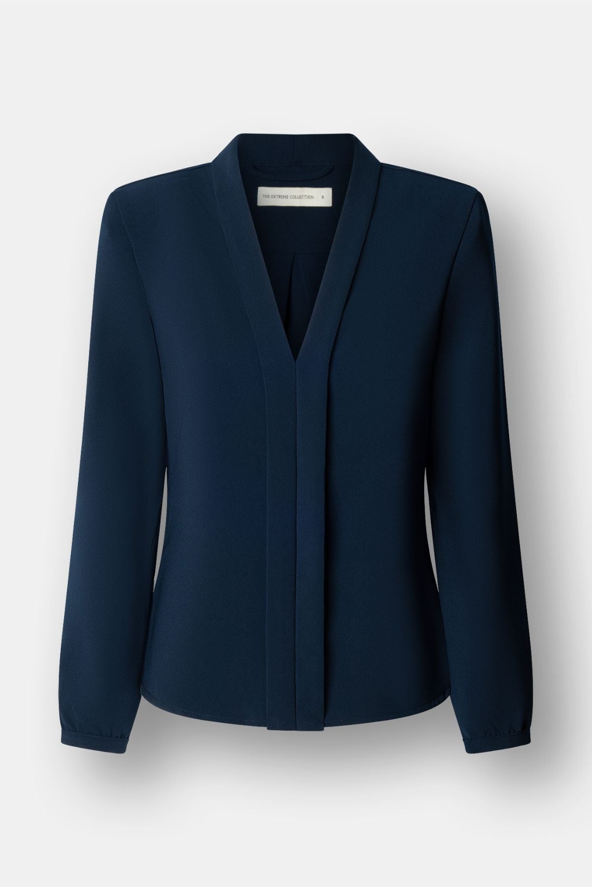 Navy Blue Tuxedo Collar Blouse - Limited Edition - THE EXTREME COLLECTION