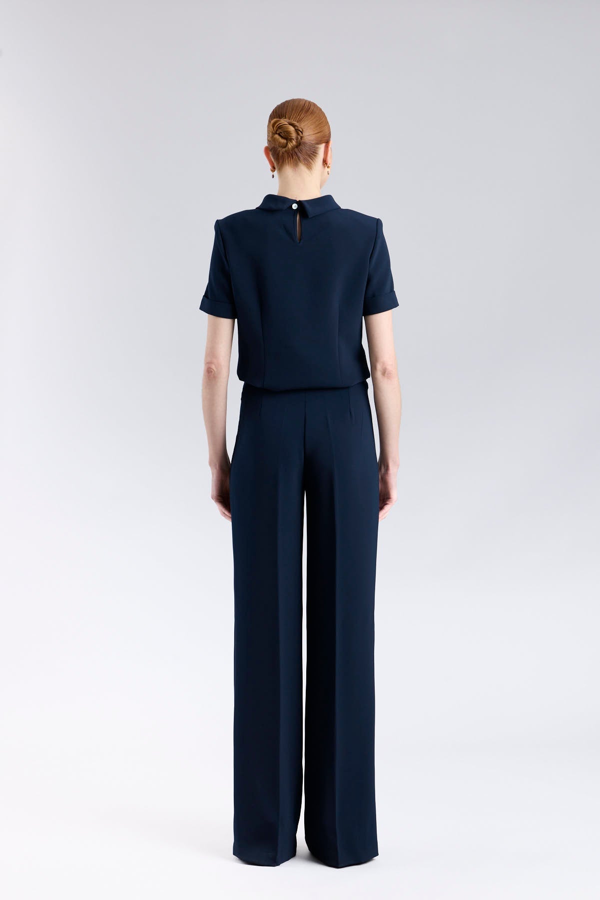 Navy Perkins Collar Top - Limited Edition - THE EXTREME COLLECTION