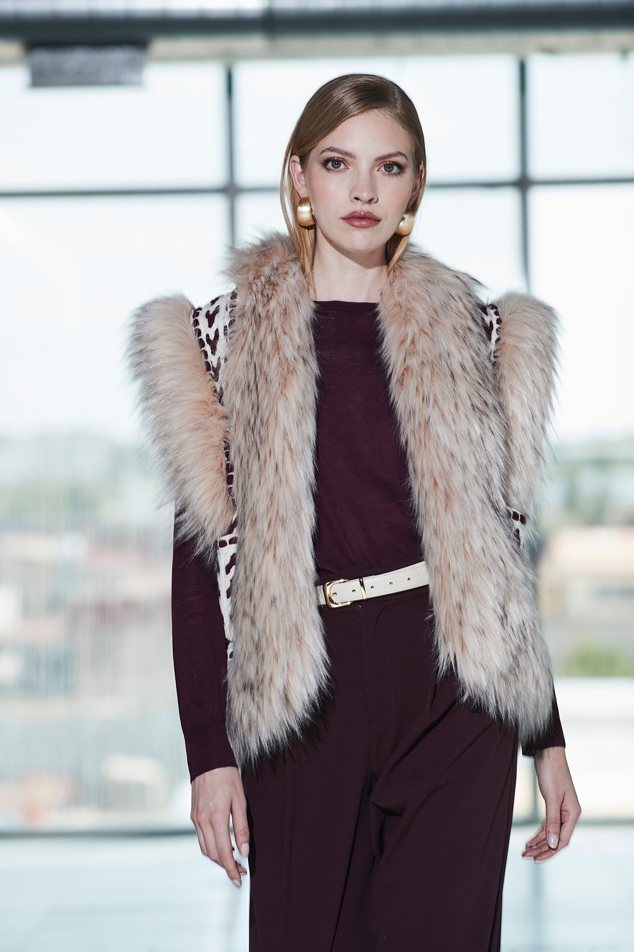 NICOLETTE BICOLOUR ETHNIC CREAM VEST - THE EXTREME COLLECTION