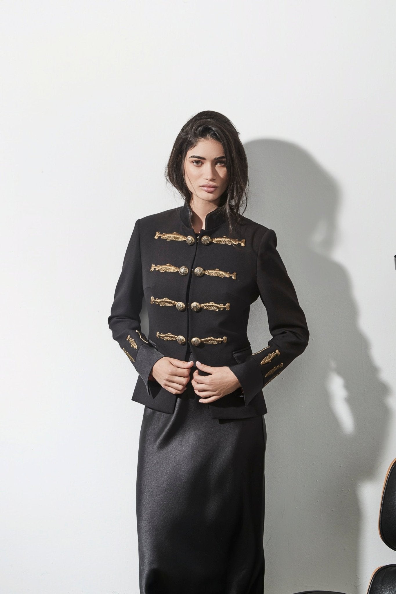 NUVOLA BLACK MILITARY BLAZER - THE EXTREME COLLECTION
