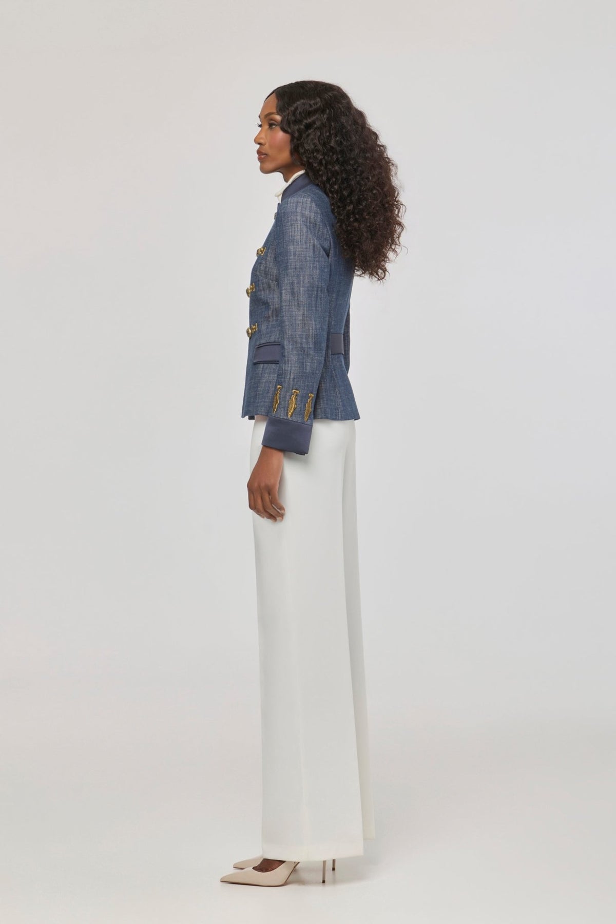 Nuvola Denim Embroidered Cotton Blazer - Limited Edition - THE EXTREME COLLECTION