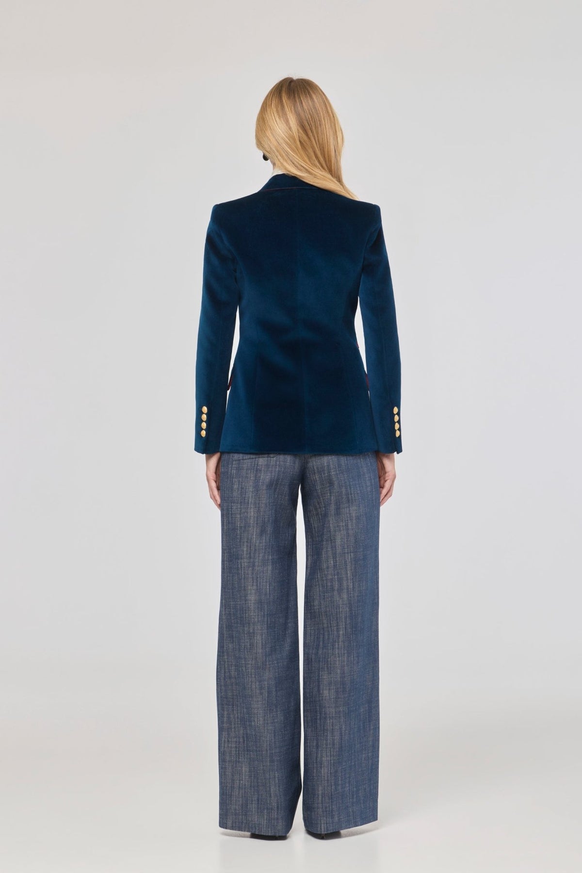 Oliva Blue Velvet Blazer - Limited Edition - THE EXTREME COLLECTION