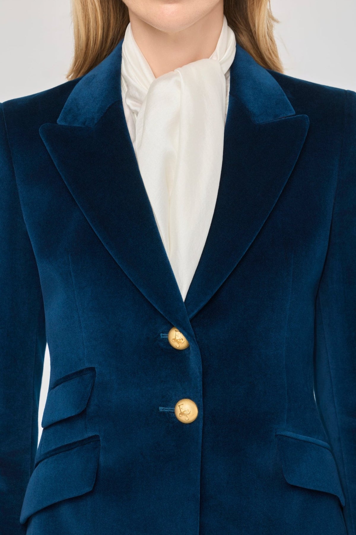 Oliva Blue Velvet Blazer - Limited Edition - THE EXTREME COLLECTION