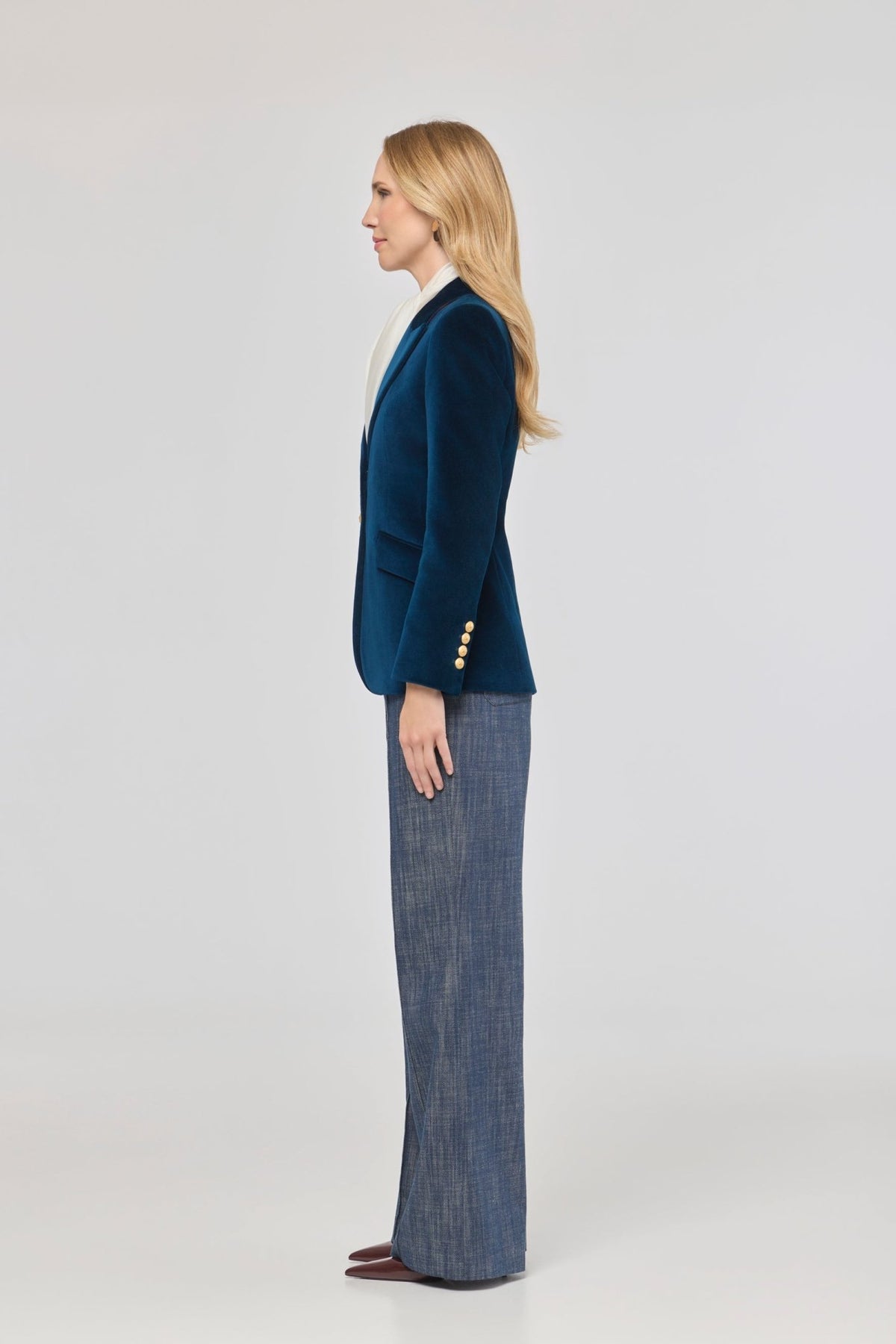 Oliva Blue Velvet Blazer - Limited Edition - THE EXTREME COLLECTION