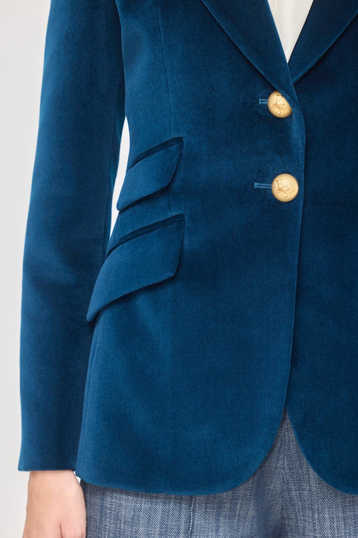 Oliva Blue Velvet Blazer - Limited Edition - THE EXTREME COLLECTION