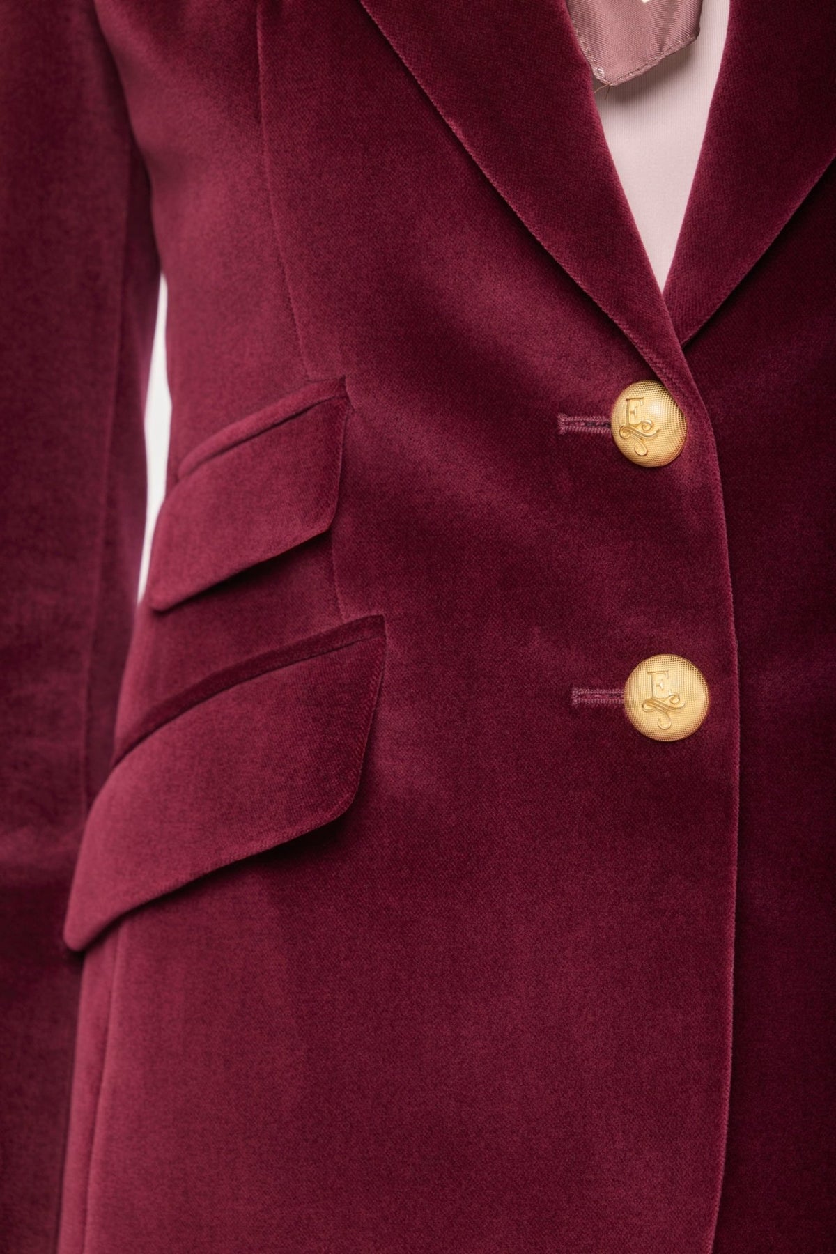 Oliva Burgundy Velvet Blazer - Limited Edition - THE EXTREME COLLECTION