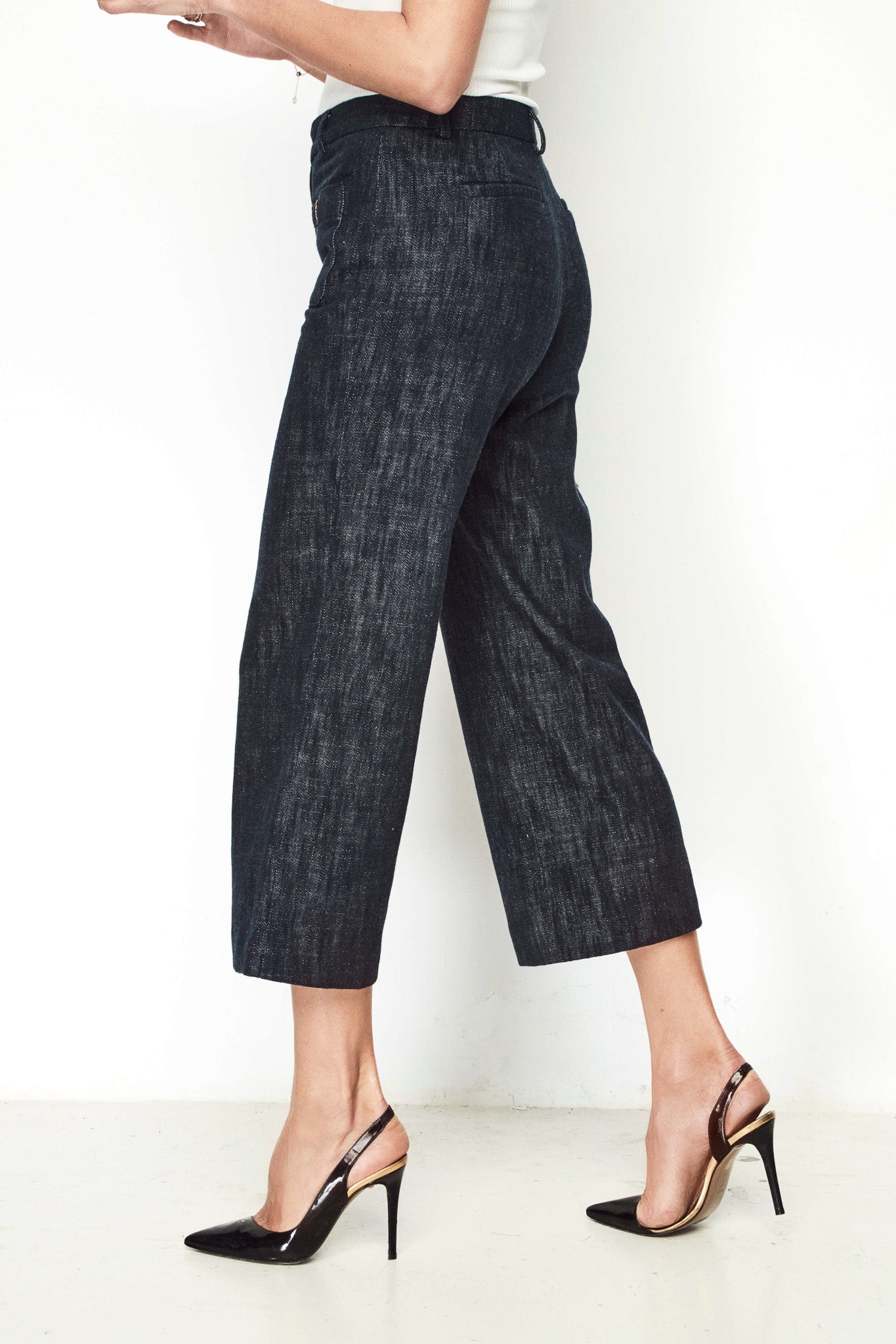 POPPY DENIM CULOTTE PANTS