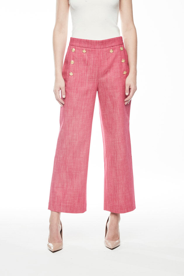 ANAIS FUCHSIA BUTTONED PANTS