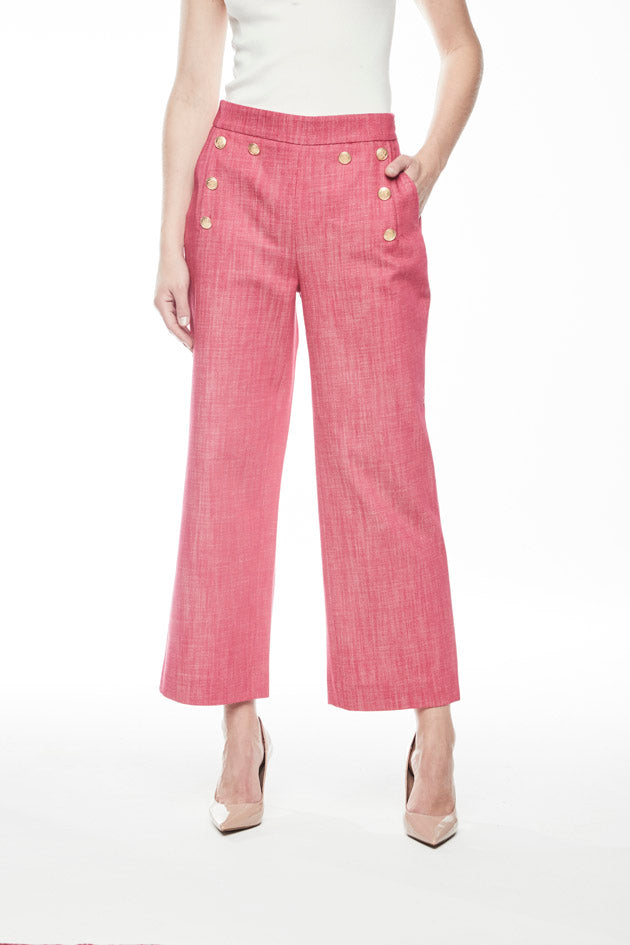 ANAIS FUCHSIA BUTTONED PANTS