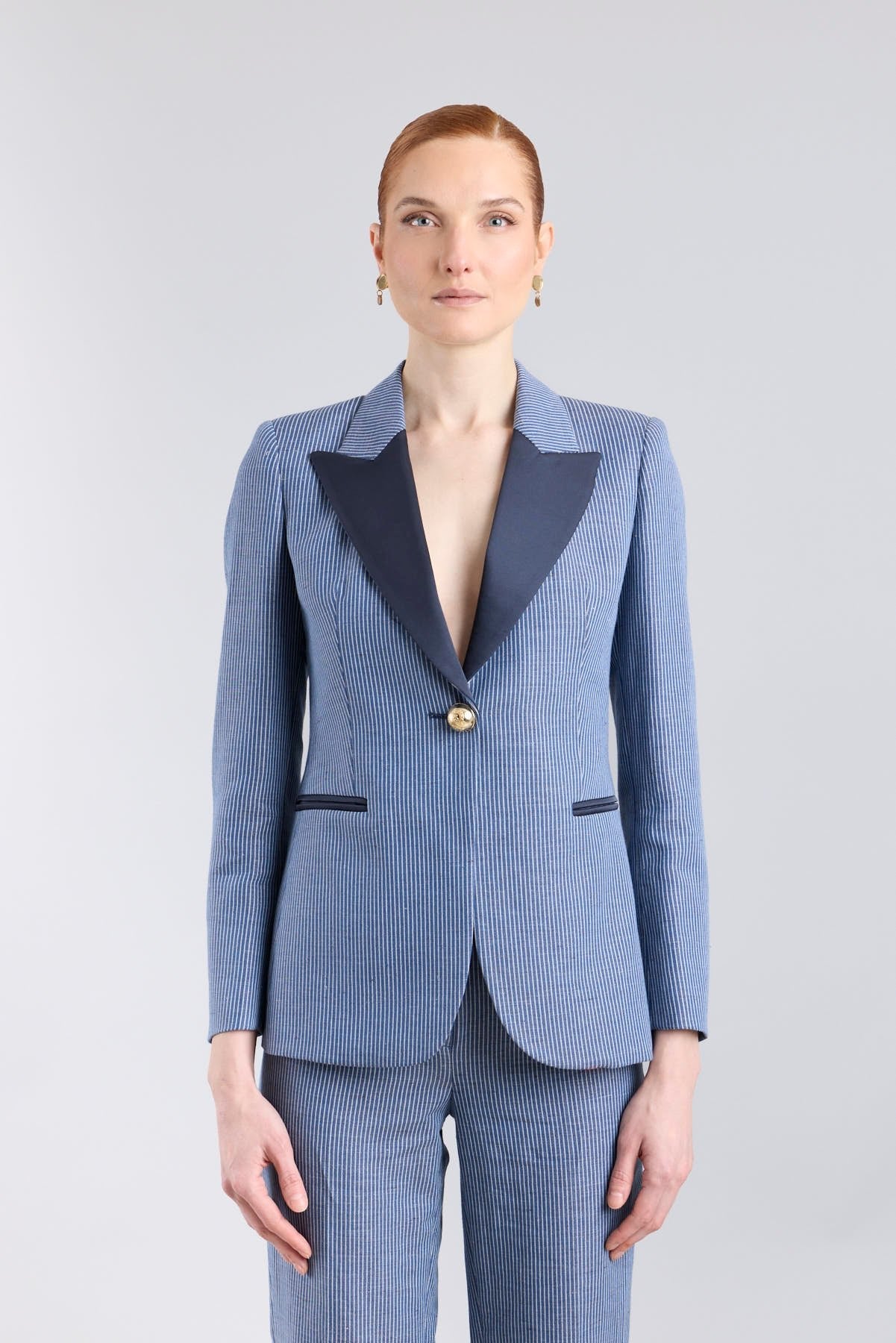 Paddy Striped Linen Tailored Blazer - Limited Edition - THE EXTREME COLLECTION