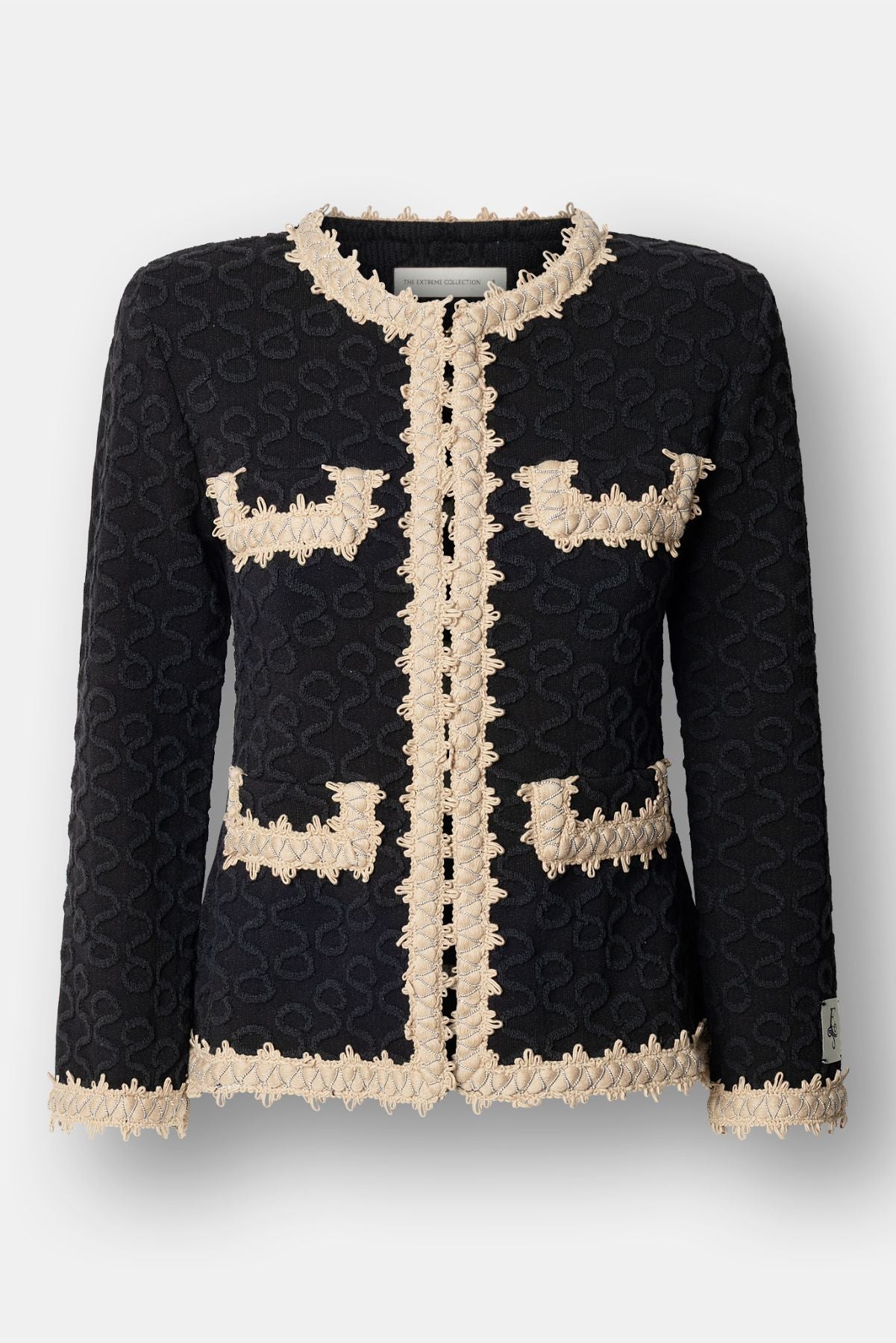 Paola Raised Embroidery Knit Jacket - Limited Edition - THE EXTREME COLLECTION