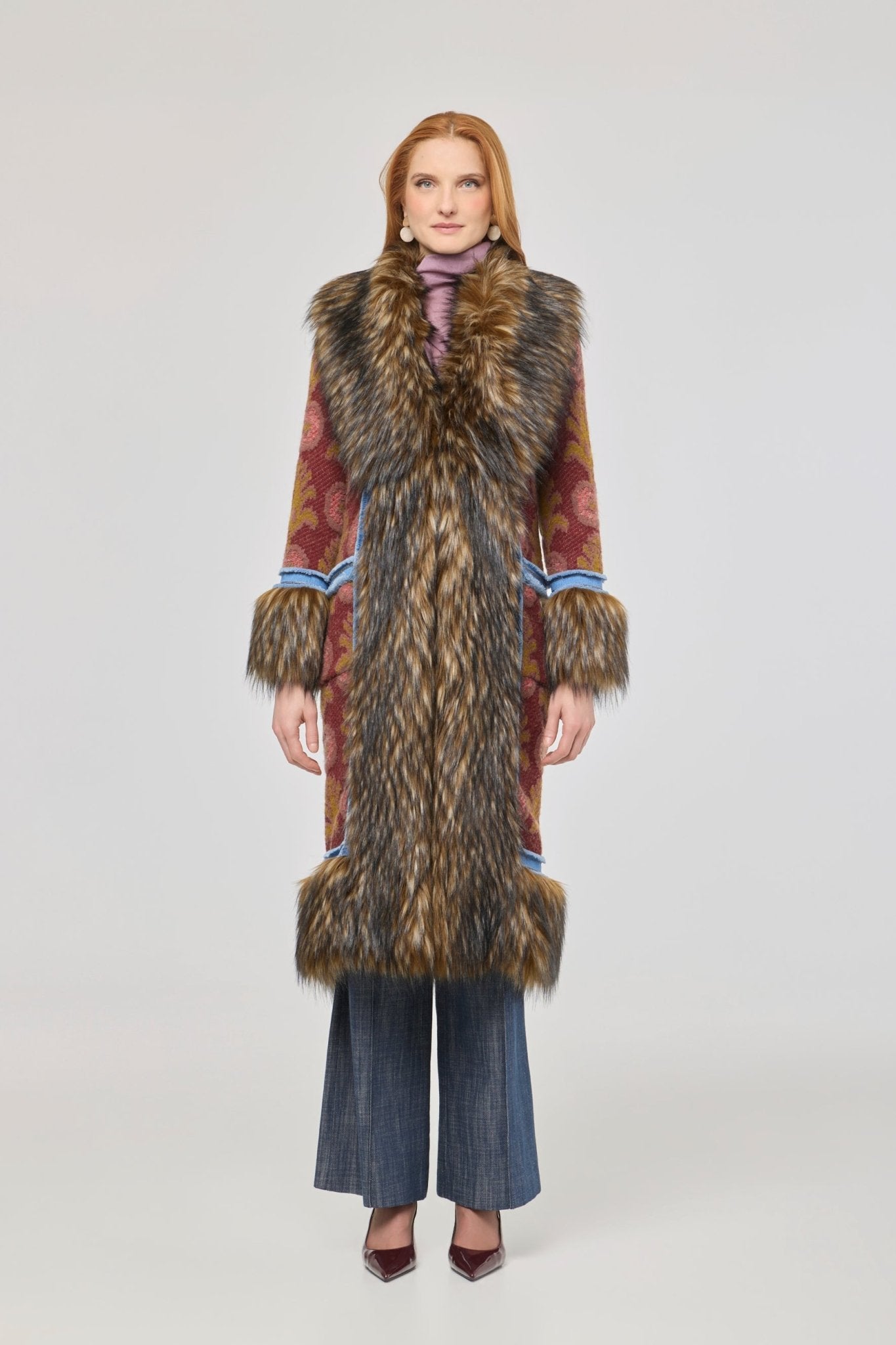 Piper Long Knit Coat with Faux Fur - Limited Edition - THE EXTREME COLLECTION