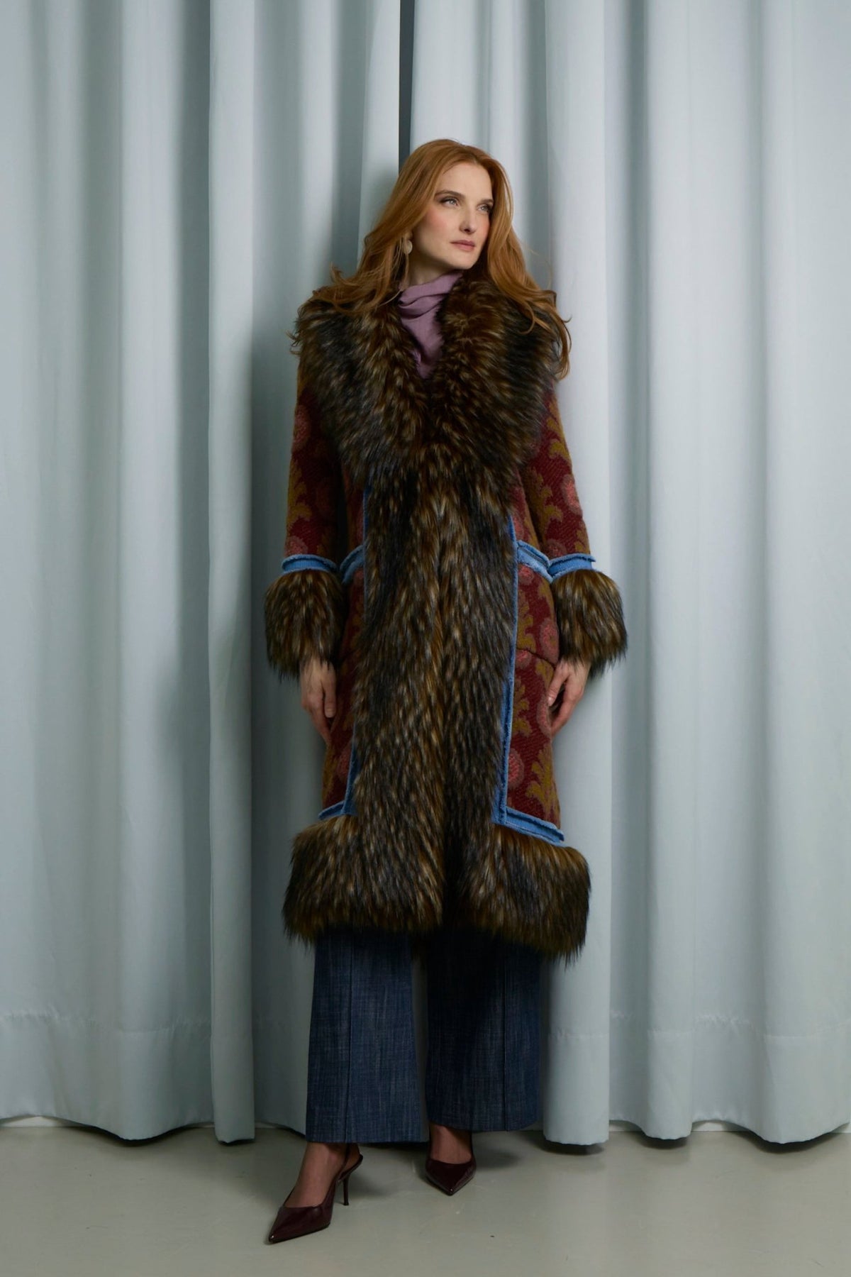 Piper Long Knit Coat with Faux Fur - Limited Edition - THE EXTREME COLLECTION