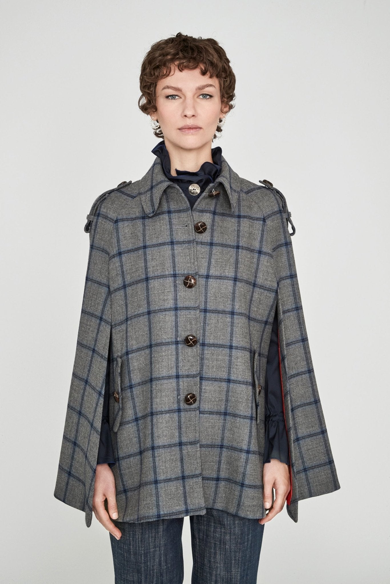 PRIDE OF IRELAND GREY CHECK CAPE - THE EXTREME COLLECTION