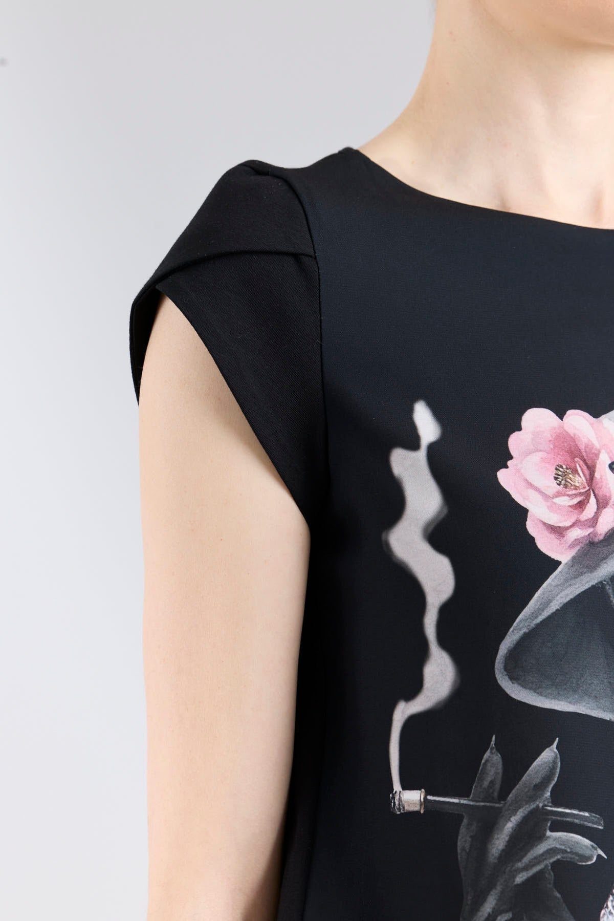 Printed Black T-Shirt Camelia - Limited Edition - THE EXTREME COLLECTION