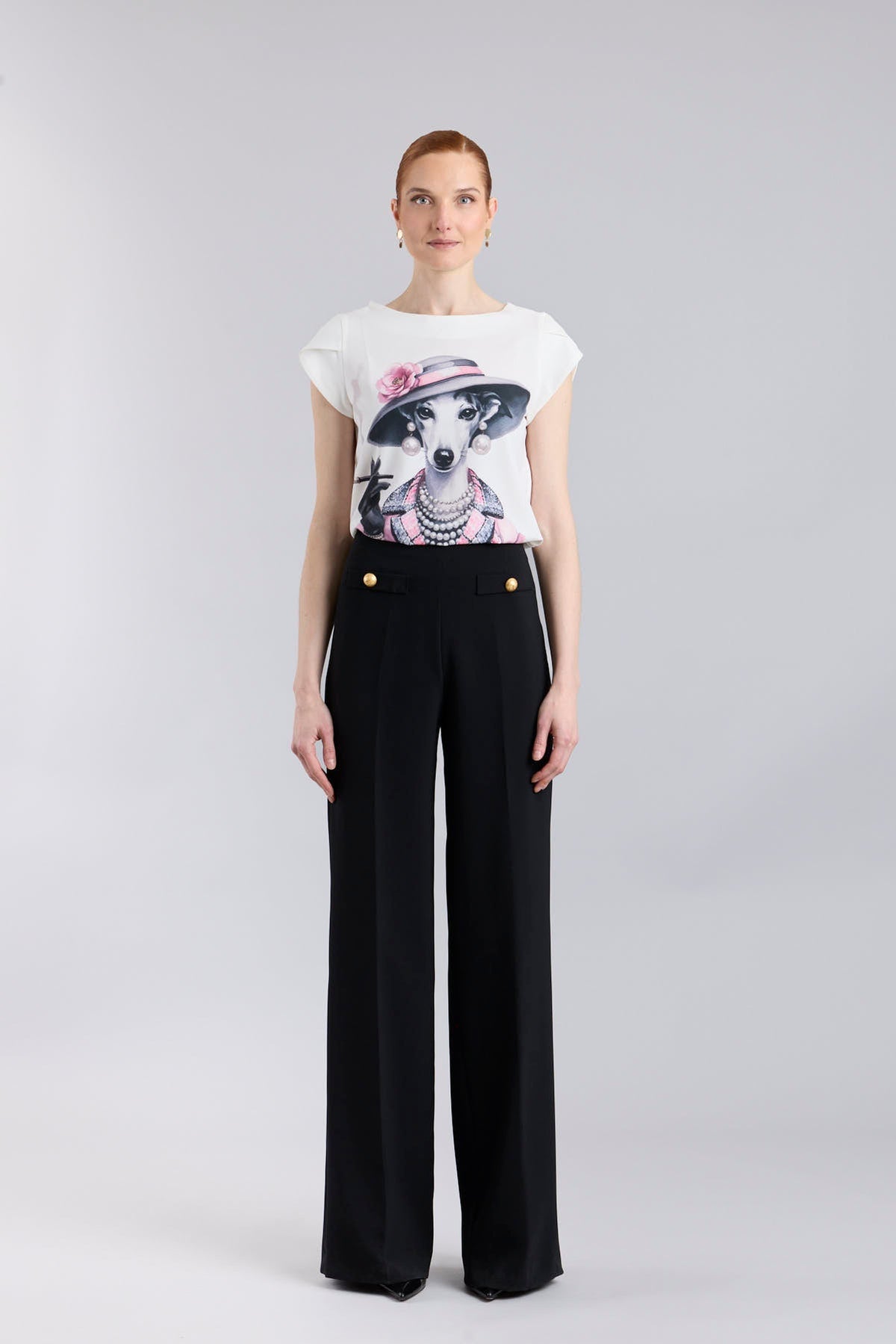 Printed White T-Shirt Camelia - Limited Edition - THE EXTREME COLLECTION