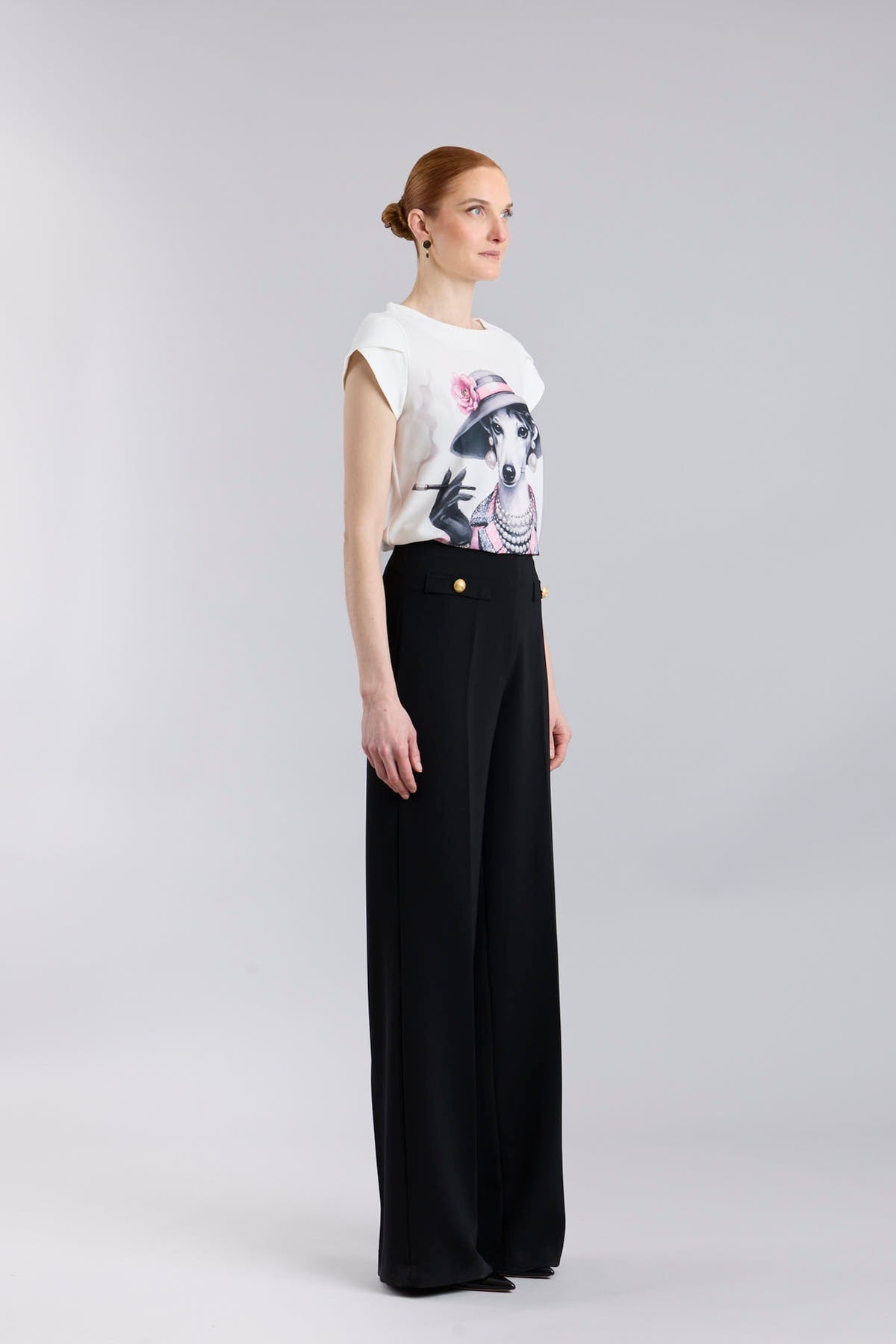 Printed White T-Shirt Camelia - Limited Edition - THE EXTREME COLLECTION