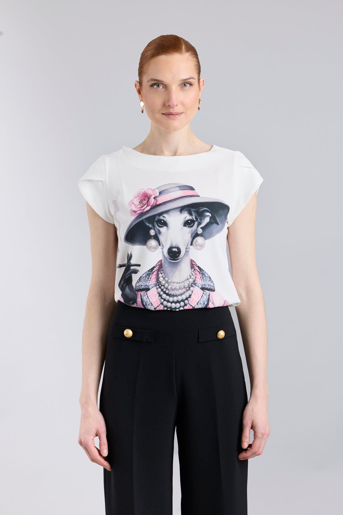 Printed White T-Shirt Camelia - Limited Edition - THE EXTREME COLLECTION