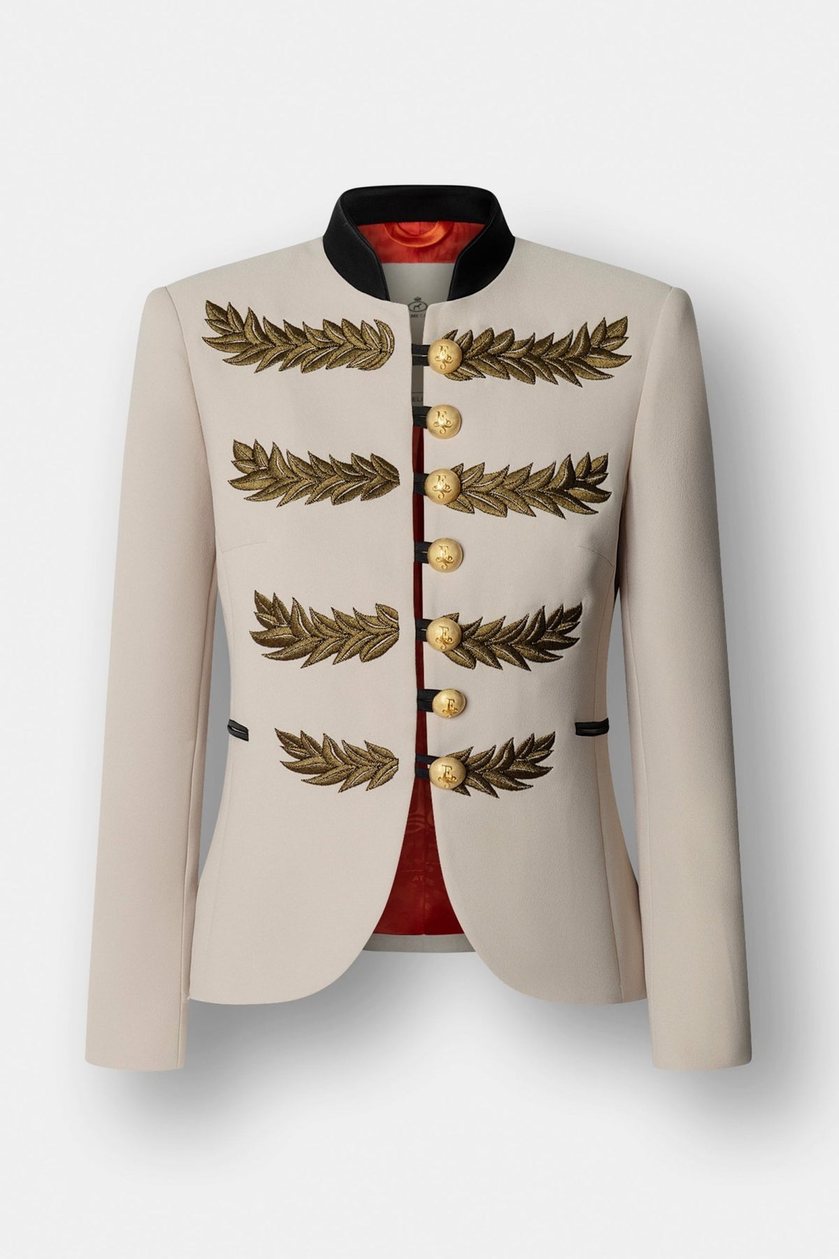 Renata Love Gold Beige Embroidered Blazer - Limited Edition - THE EXTREME COLLECTION