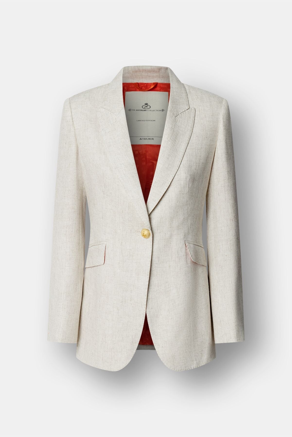 Sofia Sand Linen Tailored Blazer - Limited Edition - THE EXTREME COLLECTION