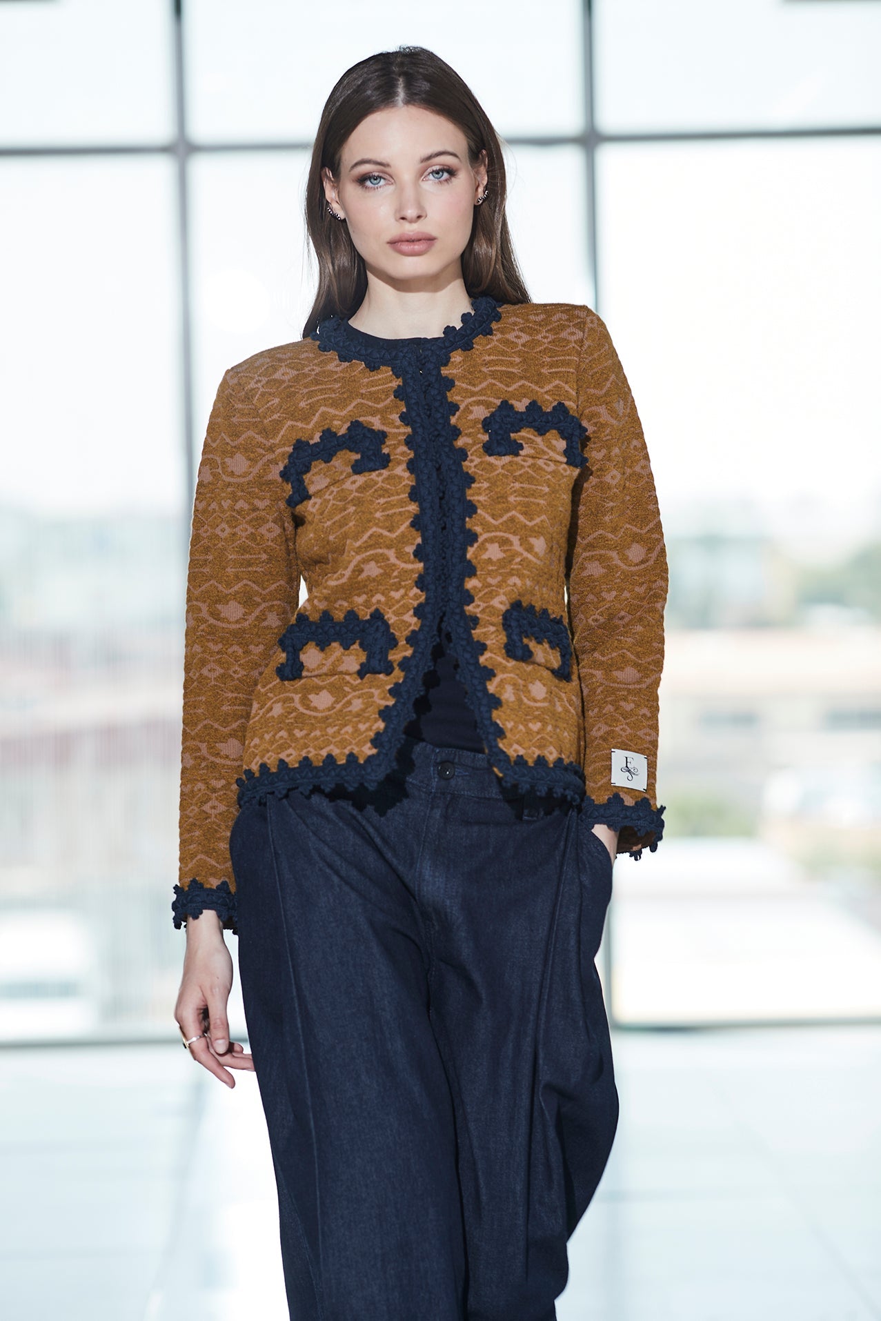 SOLANGE SHORT OCHRE JACKET - THE EXTREME COLLECTION