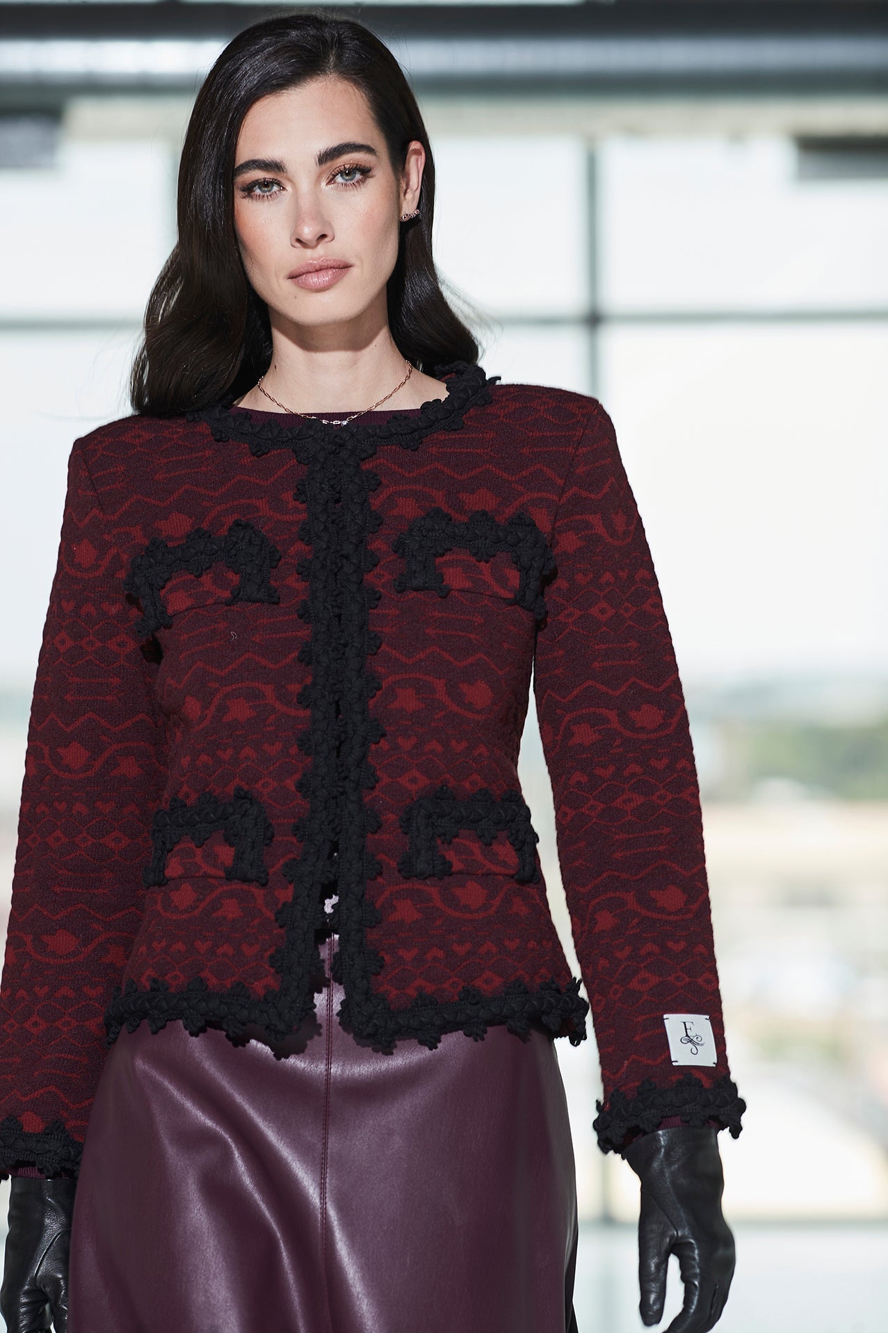 SOLANGE SHORT WINE JACKET - THE EXTREME COLLECTION