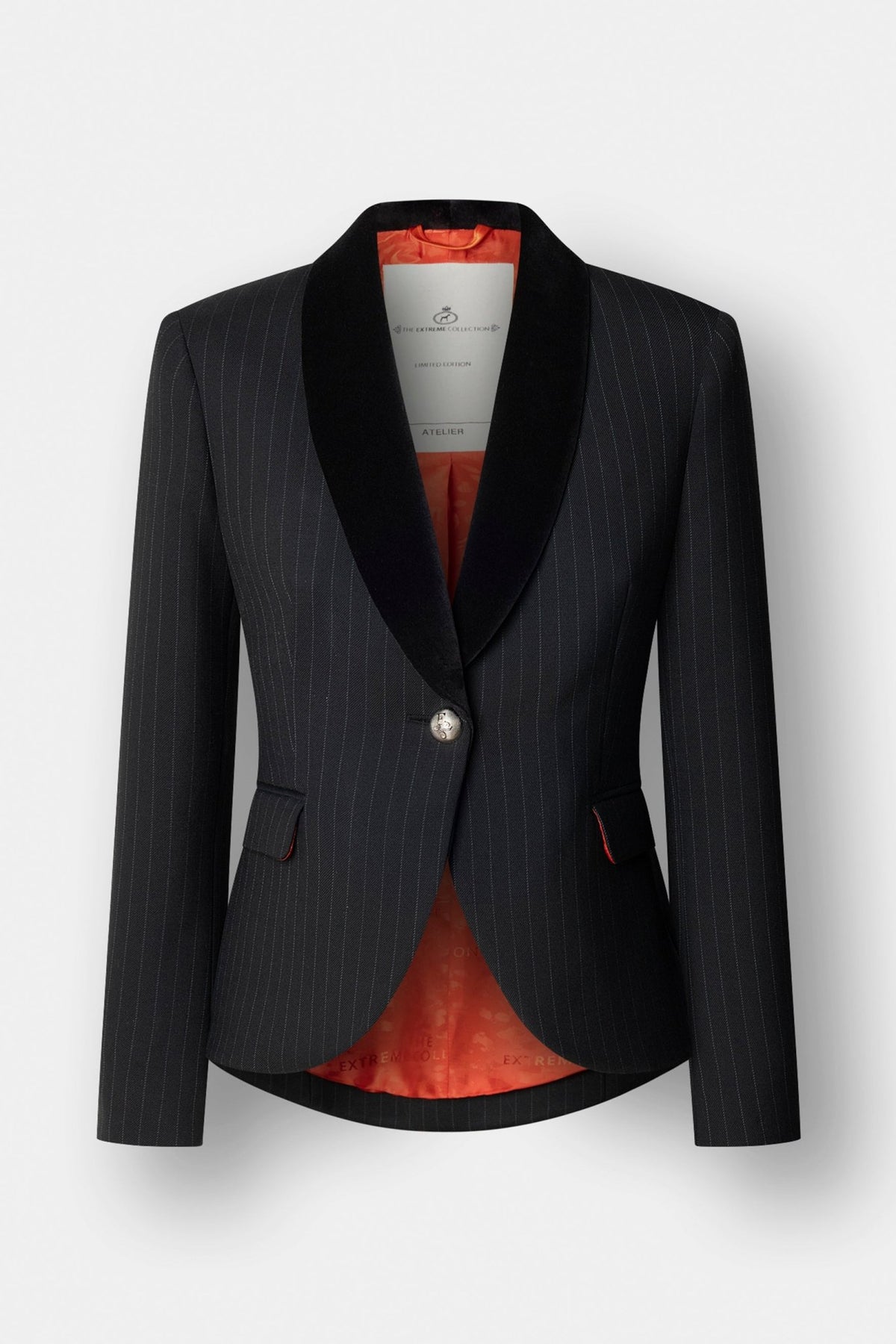 The Gardens Pinstripe Blazer with Jewel Embroidery - Limited Edition - THE EXTREME COLLECTION