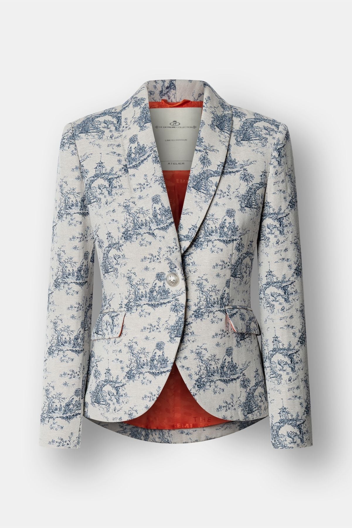 Toile de Jouy Printed Tailored Blazer - Limited Edition - THE EXTREME COLLECTION