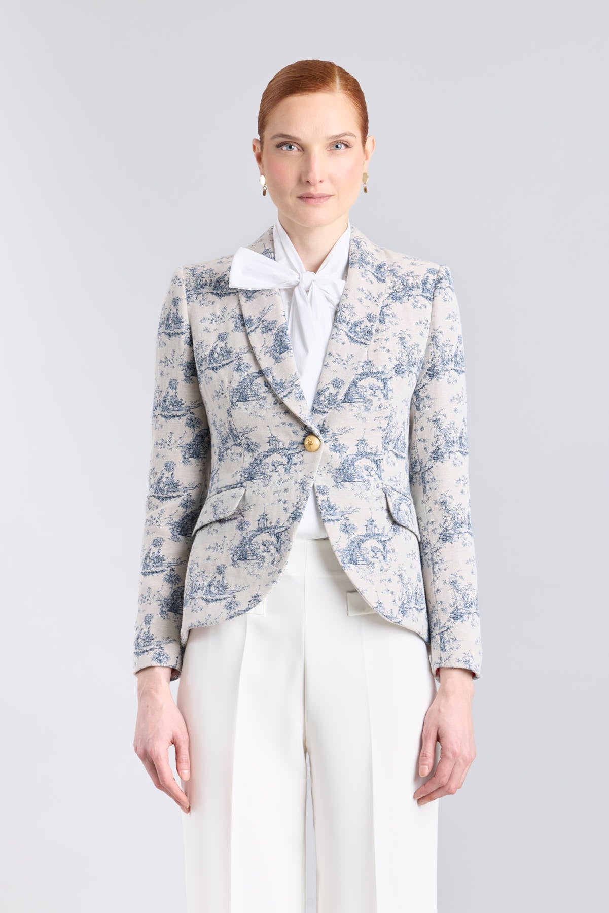 Toile de Jouy Printed Tailored Blazer - Limited Edition - THE EXTREME COLLECTION