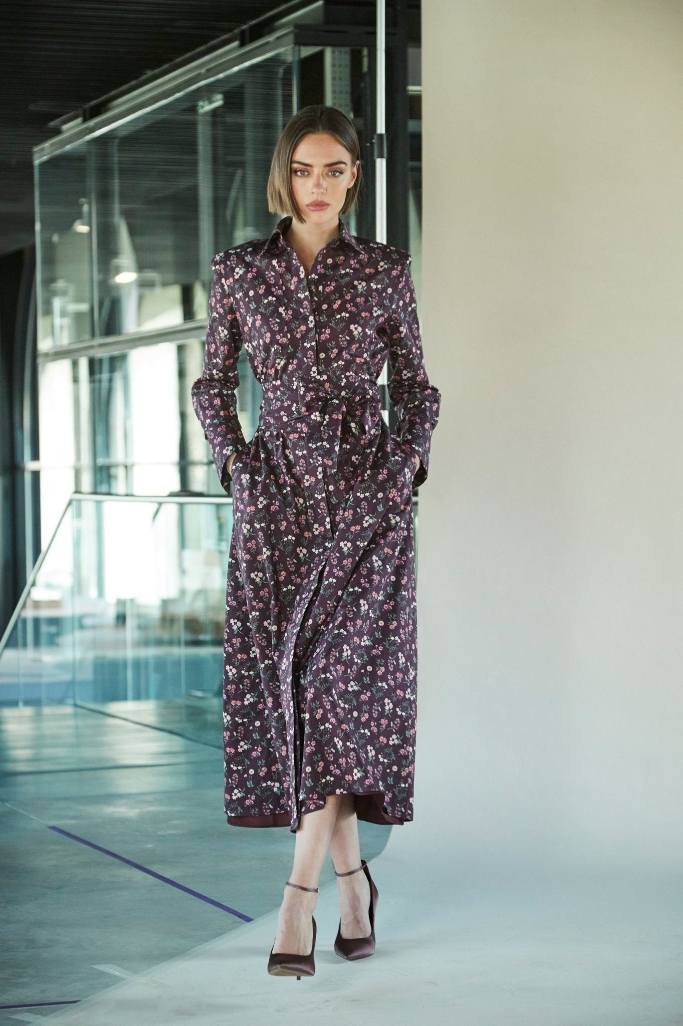 VESTIDO CORNELIA LIBERTY LONDON GRANATE - THE EXTREME COLLECTION